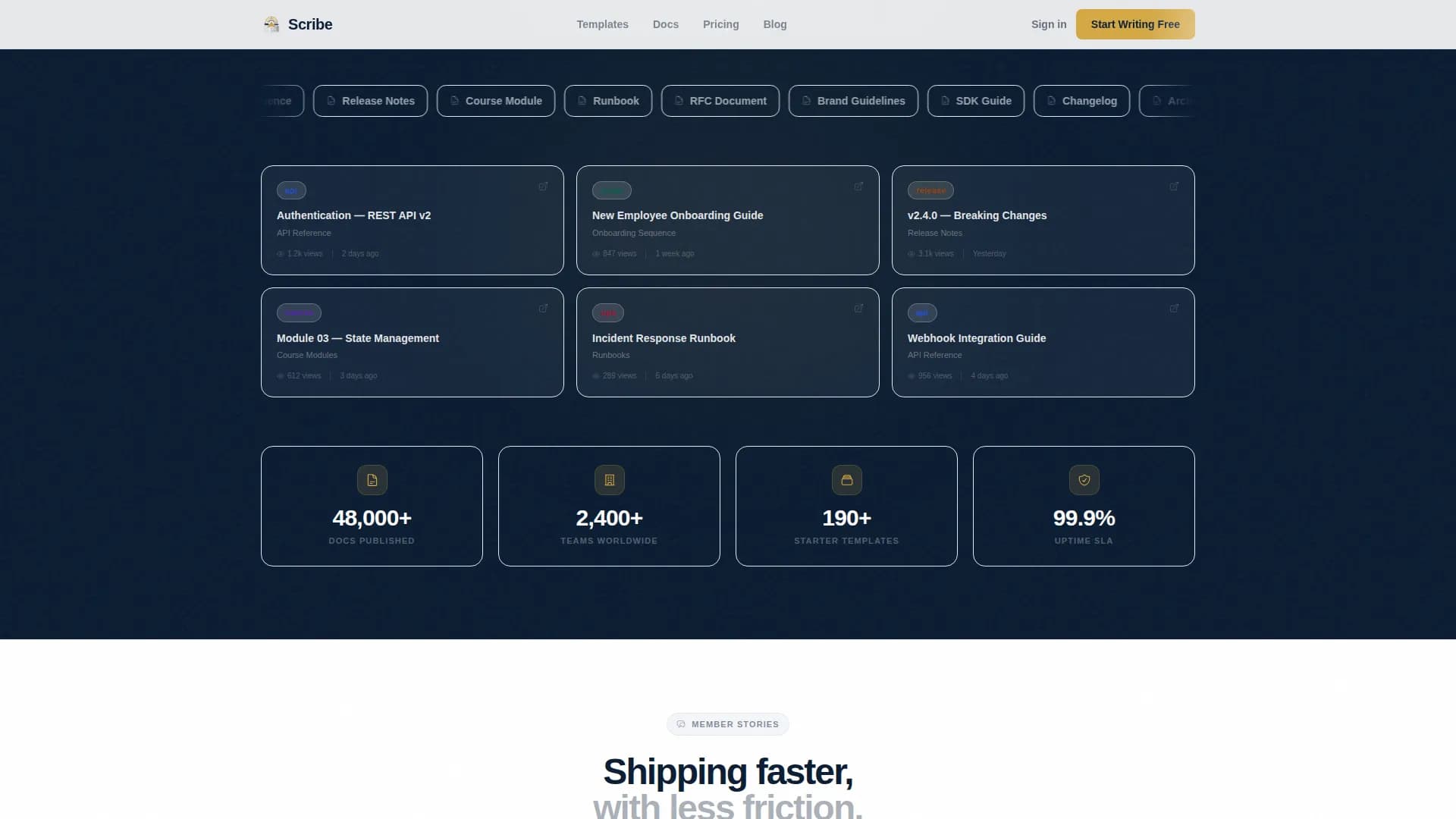 Compose — Content Authoring Tool Landing Page Template