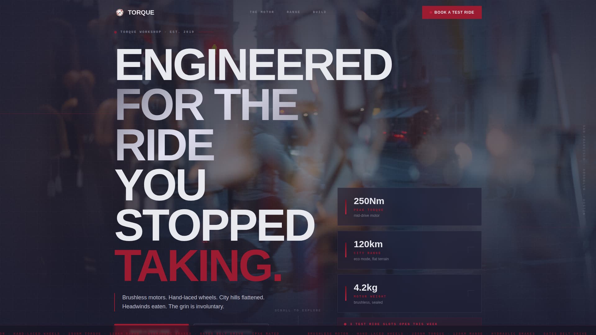 Torque - Precision Ebike Landing Page Template