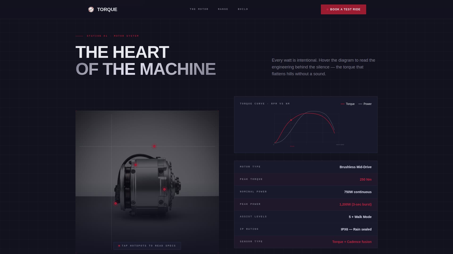 Torque - Precision Ebike Landing Page Template