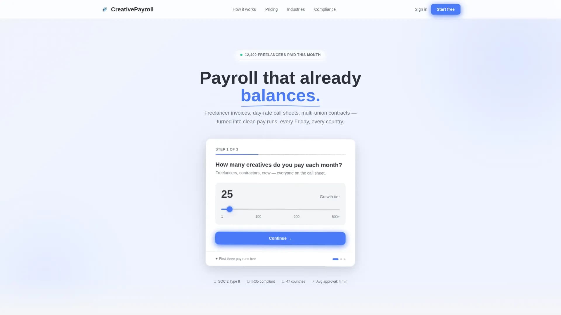 Disburse — Freelancer Payroll Landing Page Template