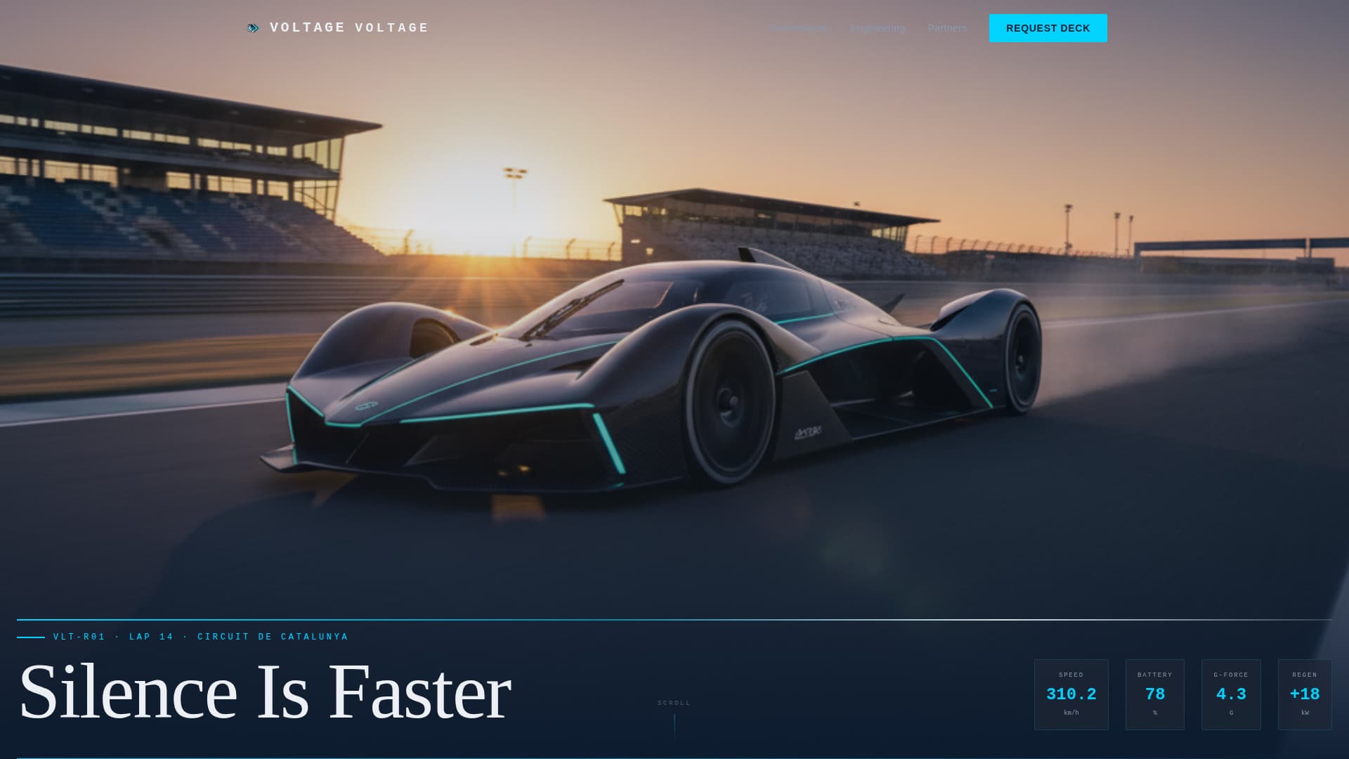 Voltage - Precision Electricracing Landing Page Template