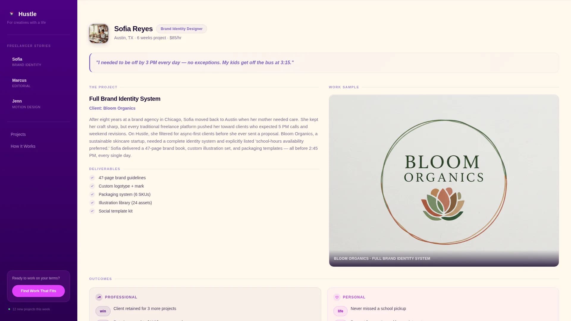 Thrive — Creative Freelance Marketplace Landing Page Template