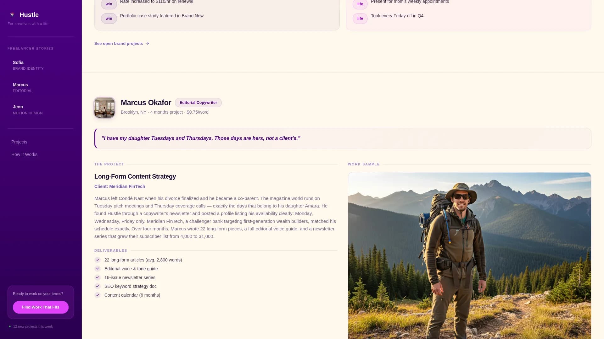 Thrive — Creative Freelance Marketplace Landing Page Template