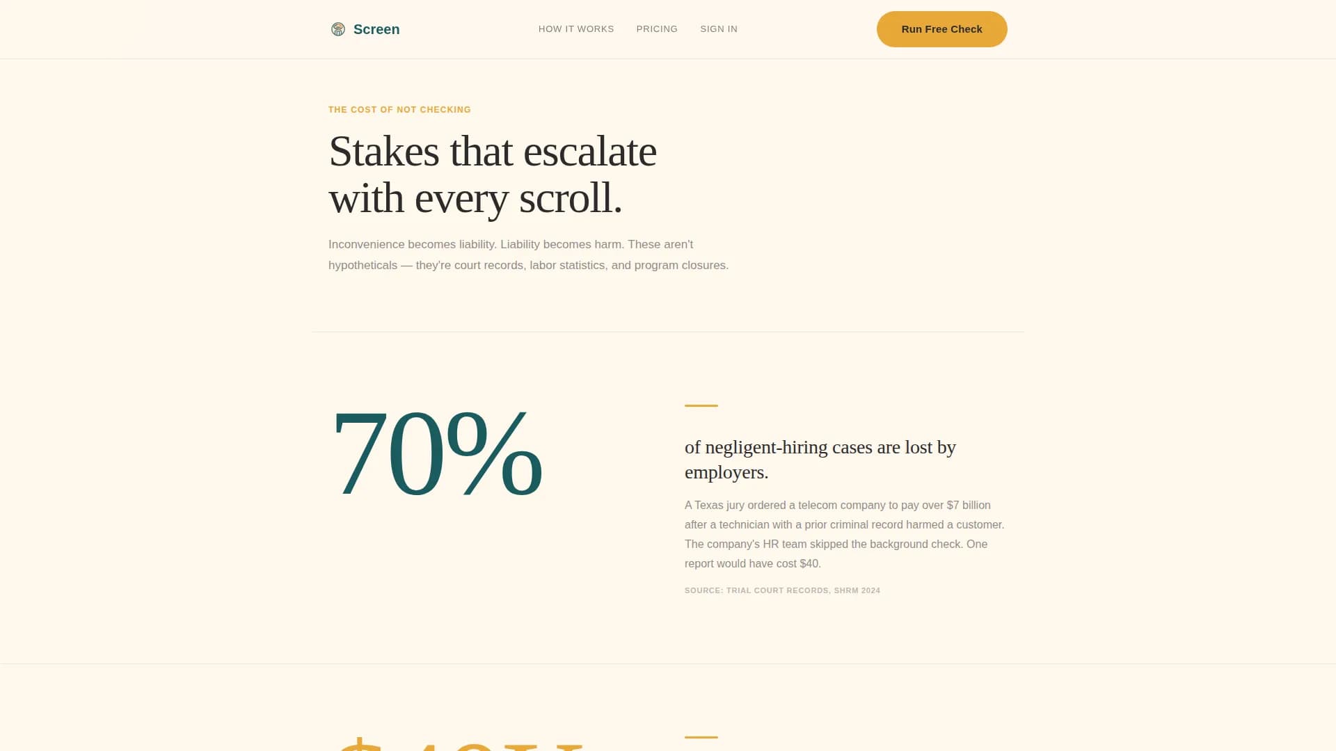 Verify — Background Check Service Landing Page Template