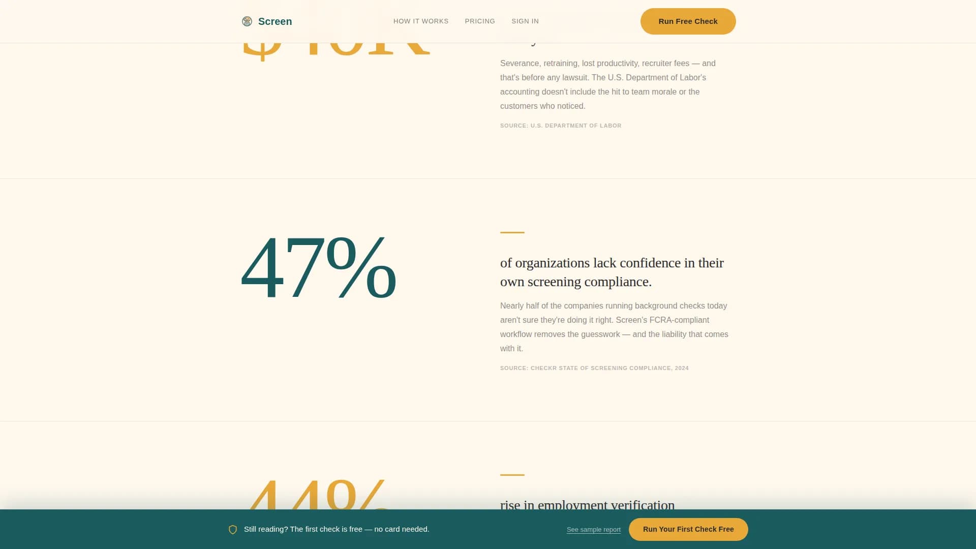 Verify — Background Check Service Landing Page Template