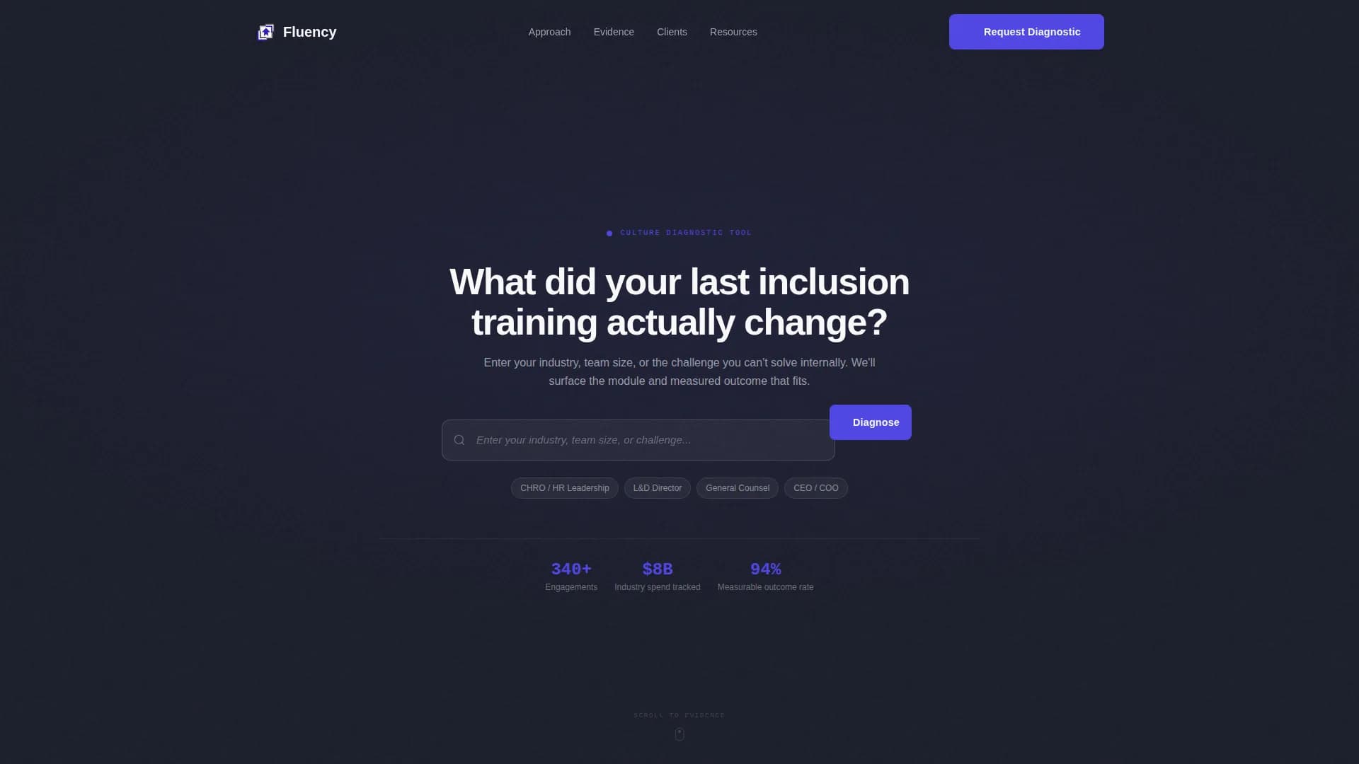 Fluency - Boardroom Culture Diagnostic Landing Page Template