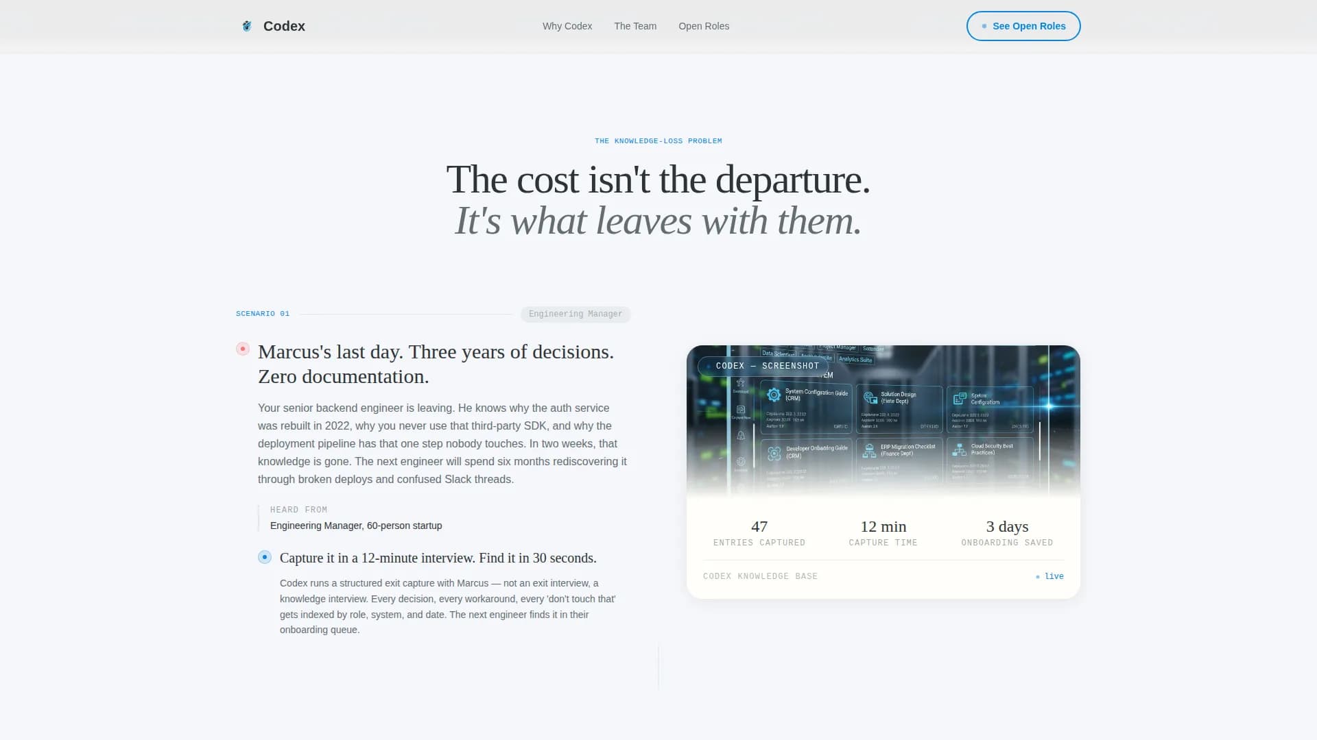 Codex — Capture Recruitment Landing Page Template