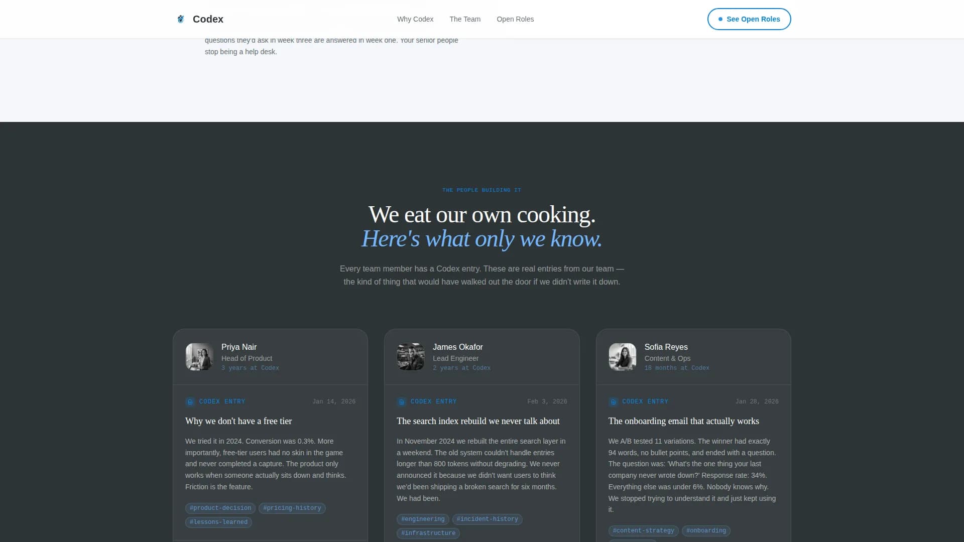 Codex — Capture Recruitment Landing Page Template
