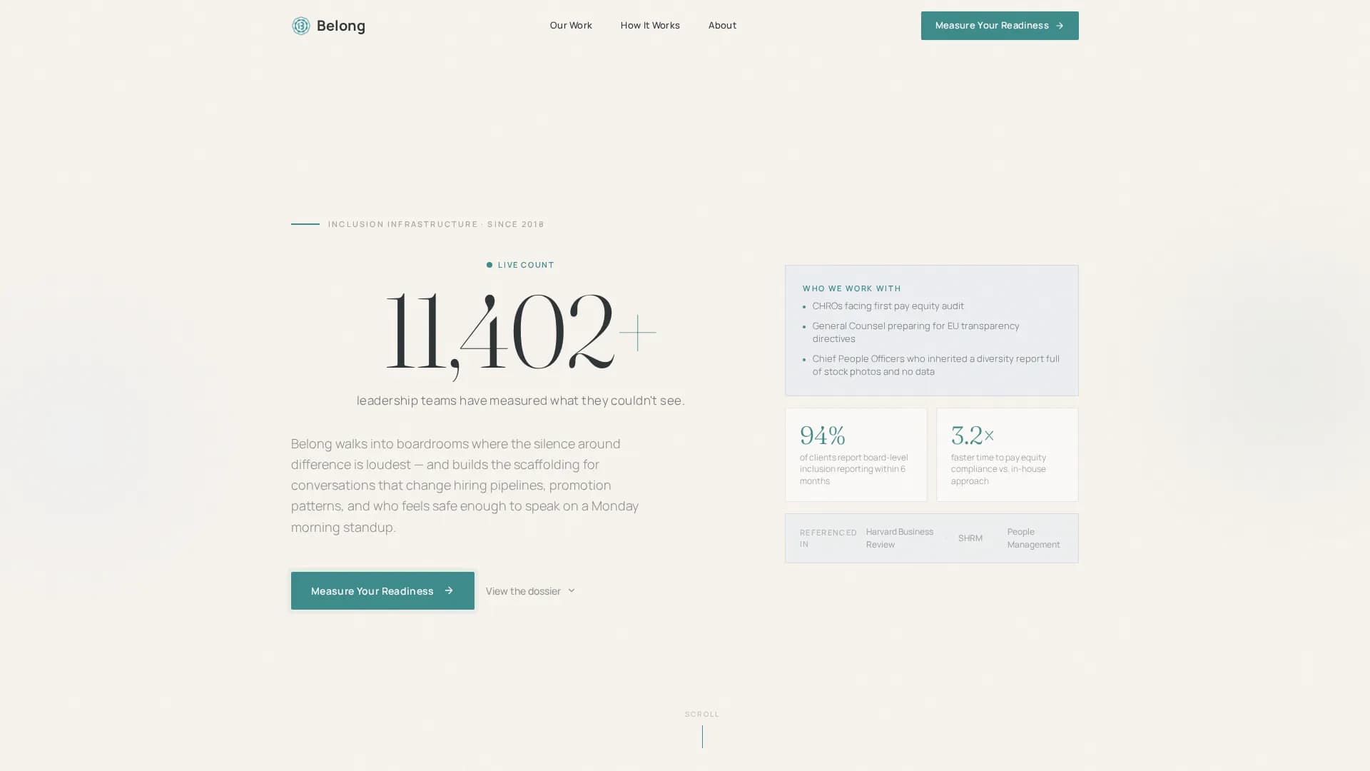Belong — Corporate DEI Landing Page Template