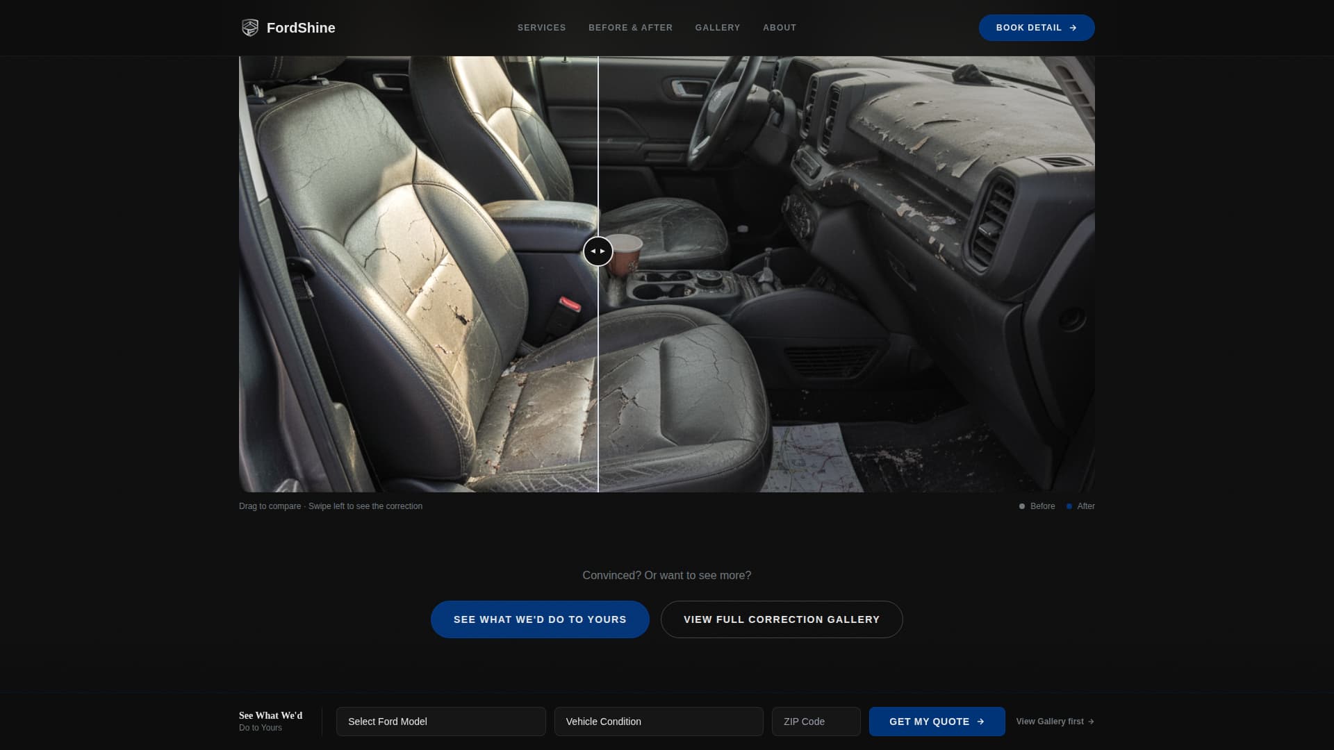 Fordshine - Immersive Detailing Landing Page Template