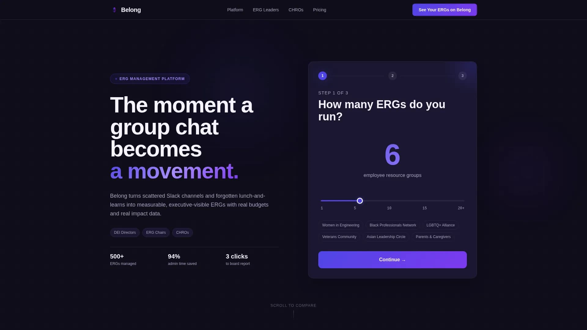Belong - Powerful ERG Management Platform Landing Page Template