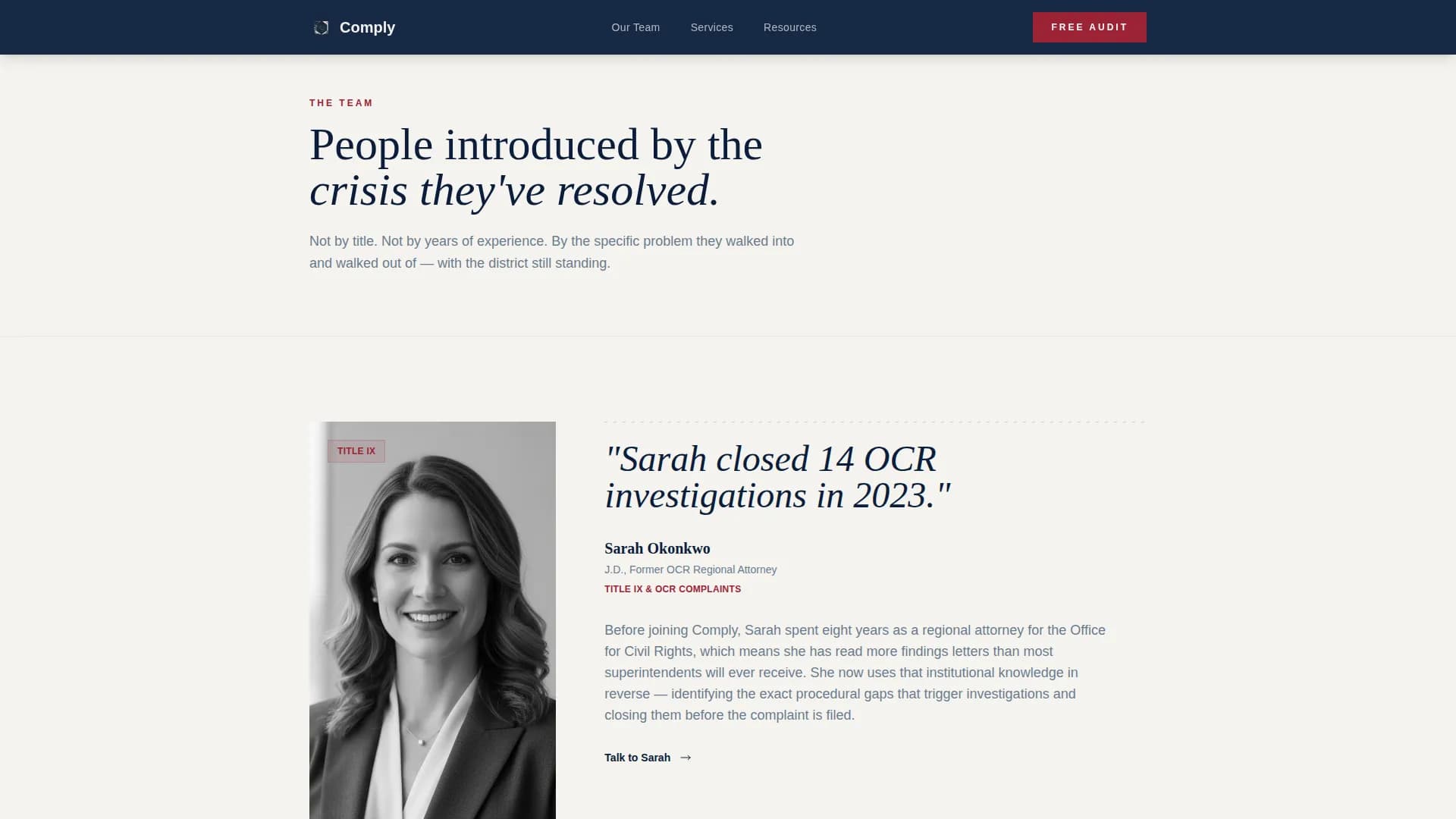 Comply - Authoritative Education Landing Page Template