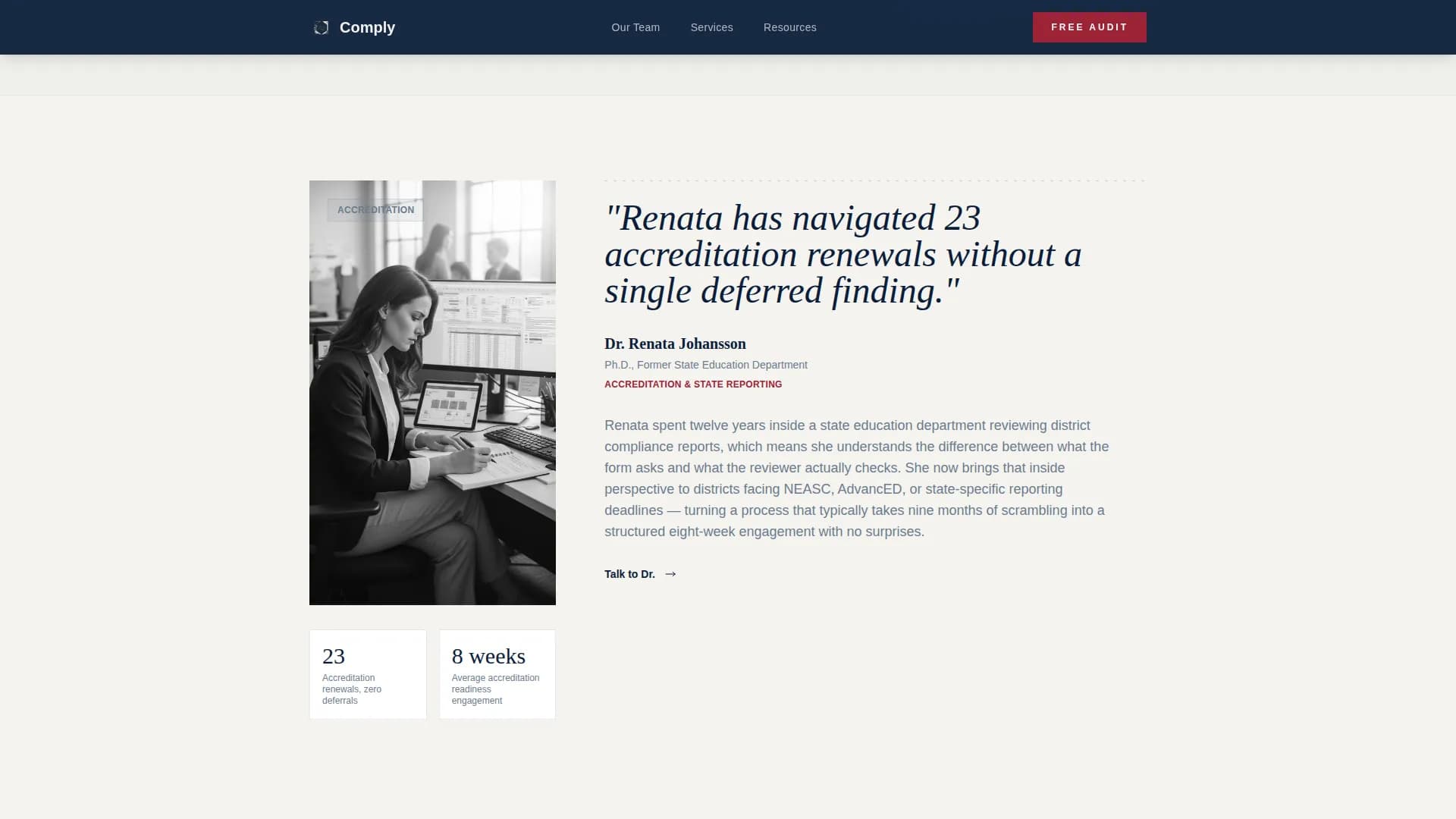 Comply - Authoritative Education Landing Page Template