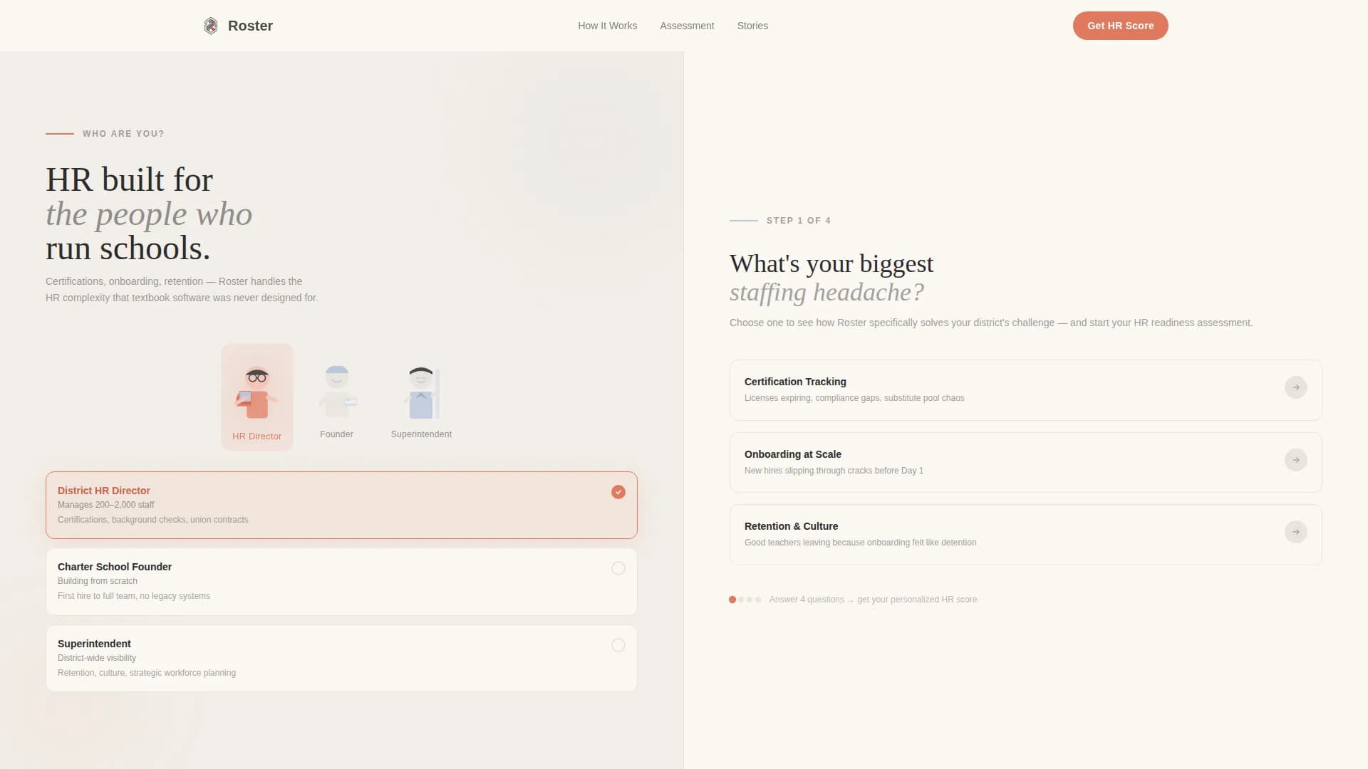 Roster — District Staffing Landing Page Template
