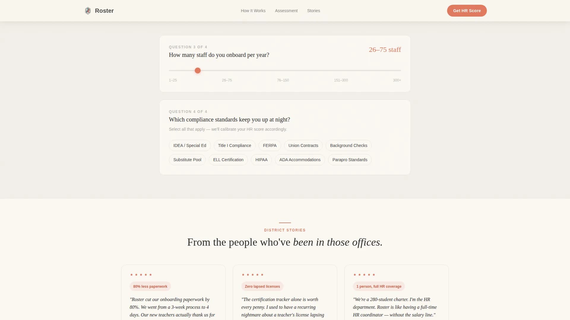Roster — District Staffing Landing Page Template