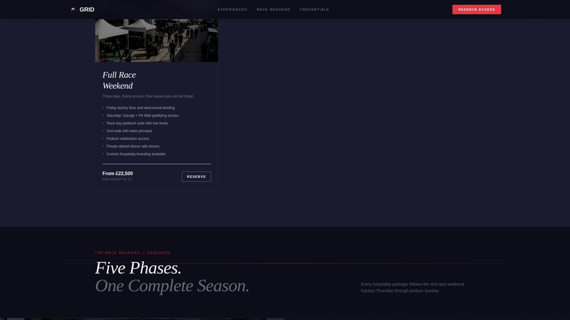 Grid - Precision Racing Landing Page Template