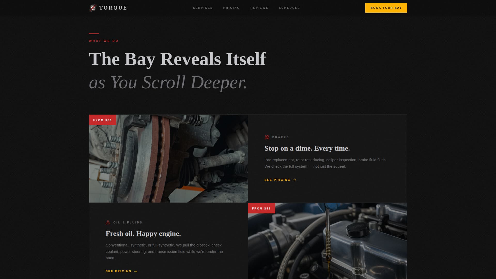 Torque - Industrial Autorepair Landing Page Template