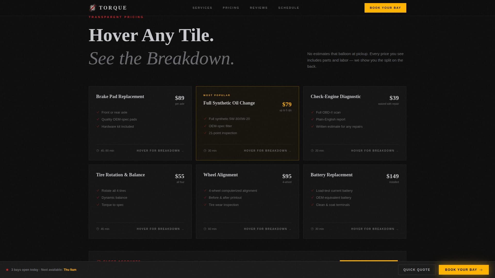 Torque - Industrial Autorepair Landing Page Template
