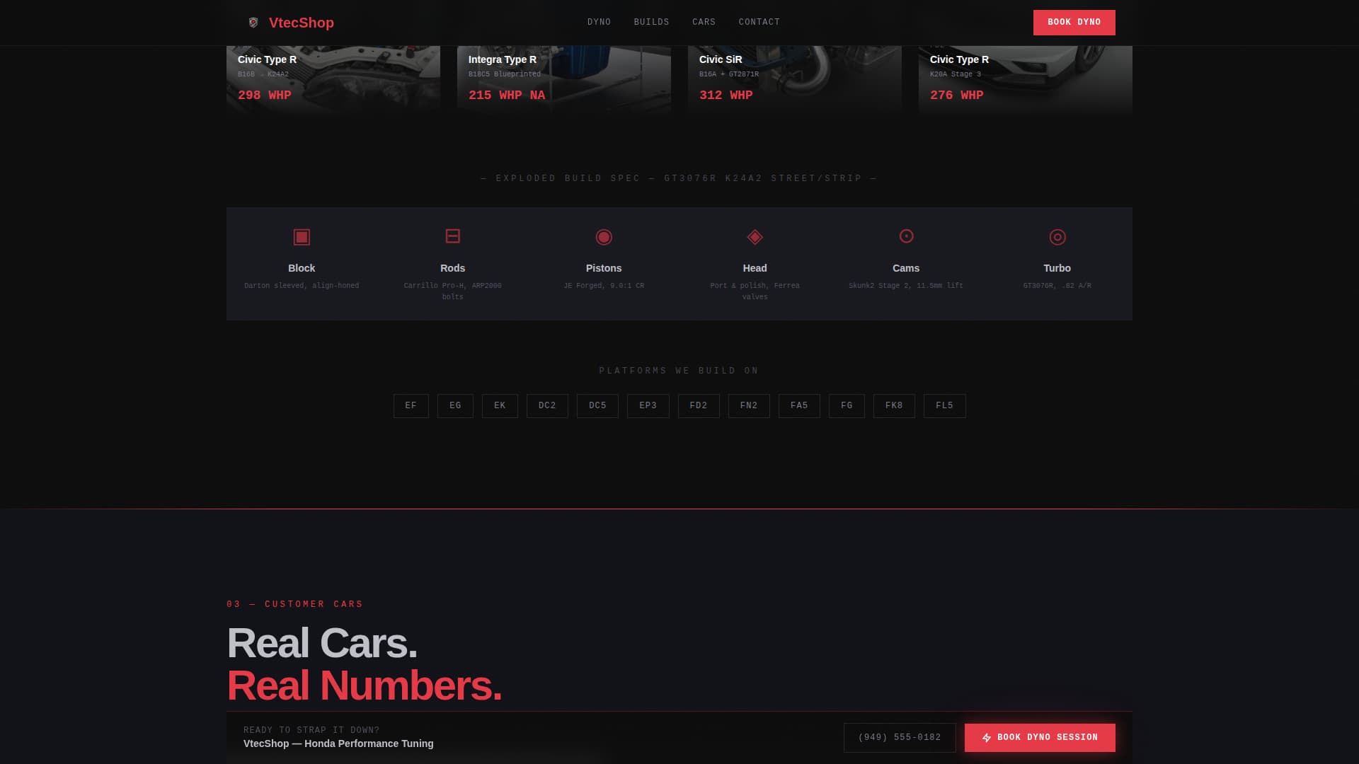 VTEC - Highperformance Honda Landing Page Template