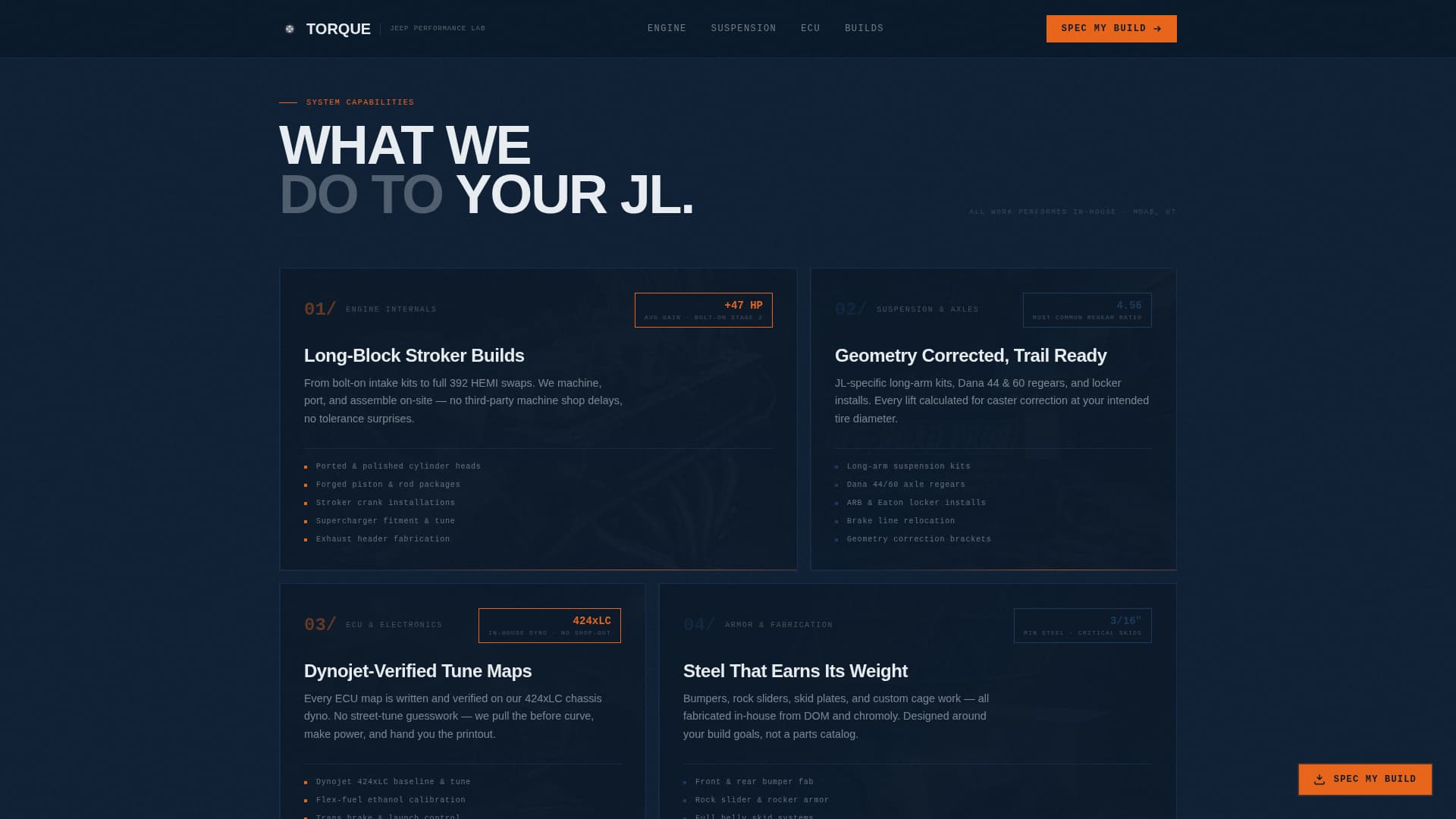 Torque - Precision Jeep Landing Page Template