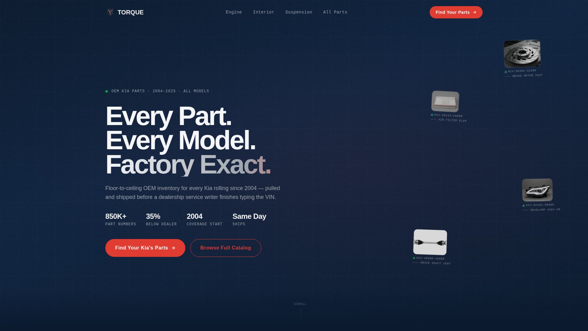 Torque - Precision Kia Landing Page Template