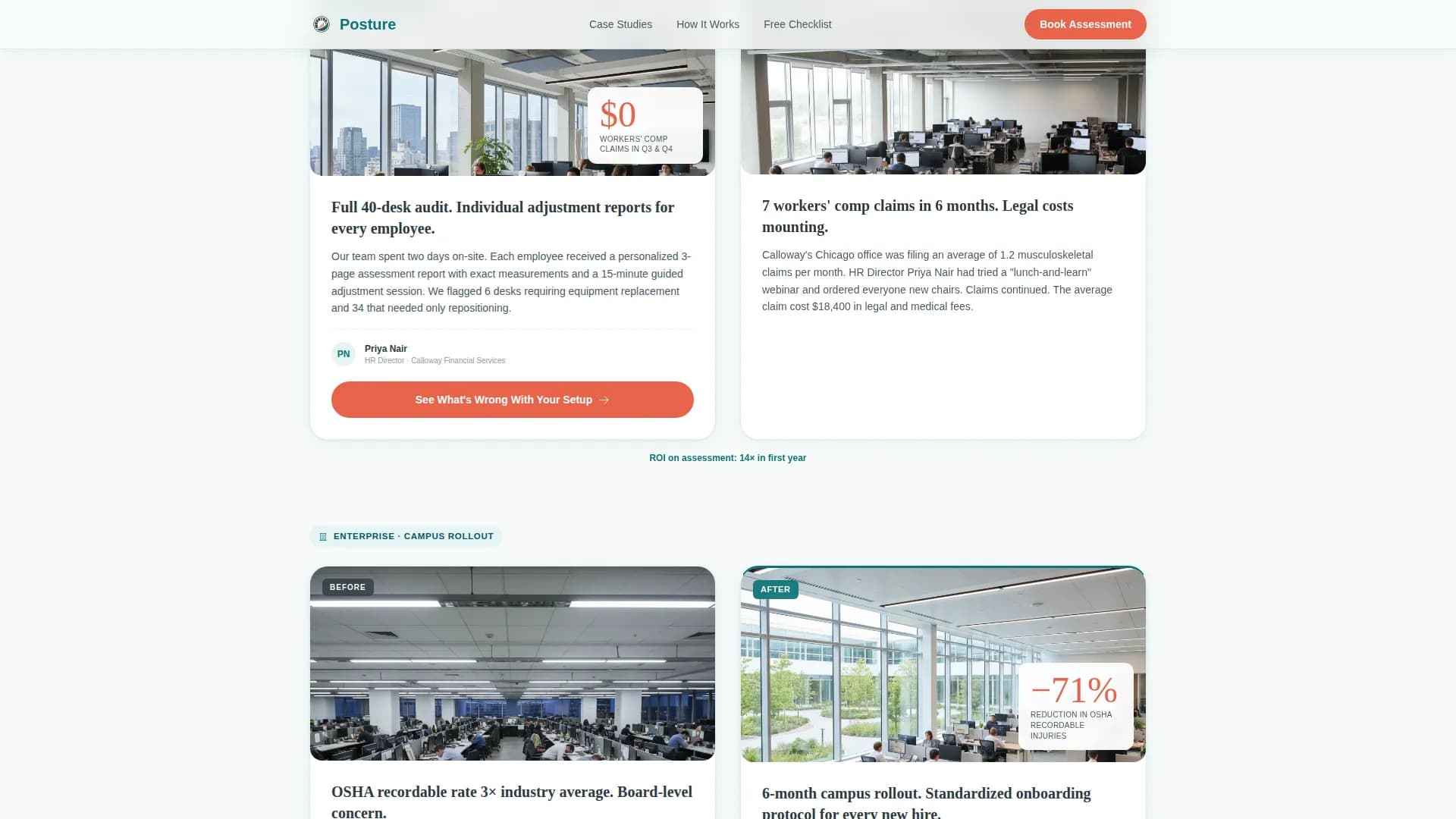 Posture - Certified Ergonomic Assessment Landing Page Template