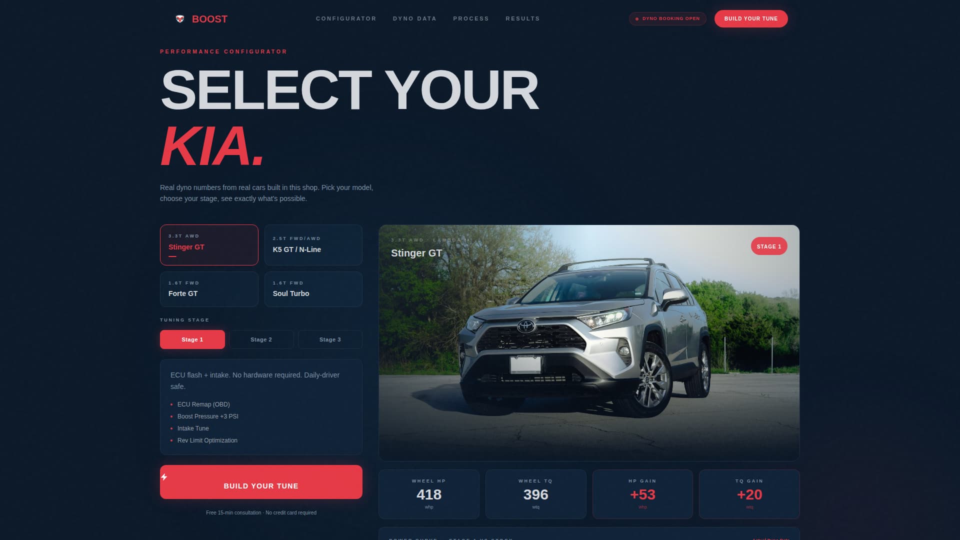 Boost - Precision Kia Landing Page Template