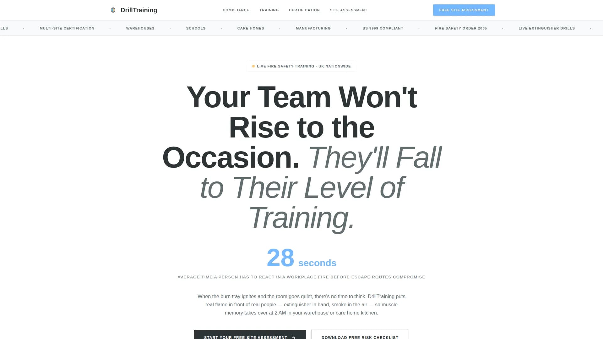Resilience - Safety Training Landing page Template
