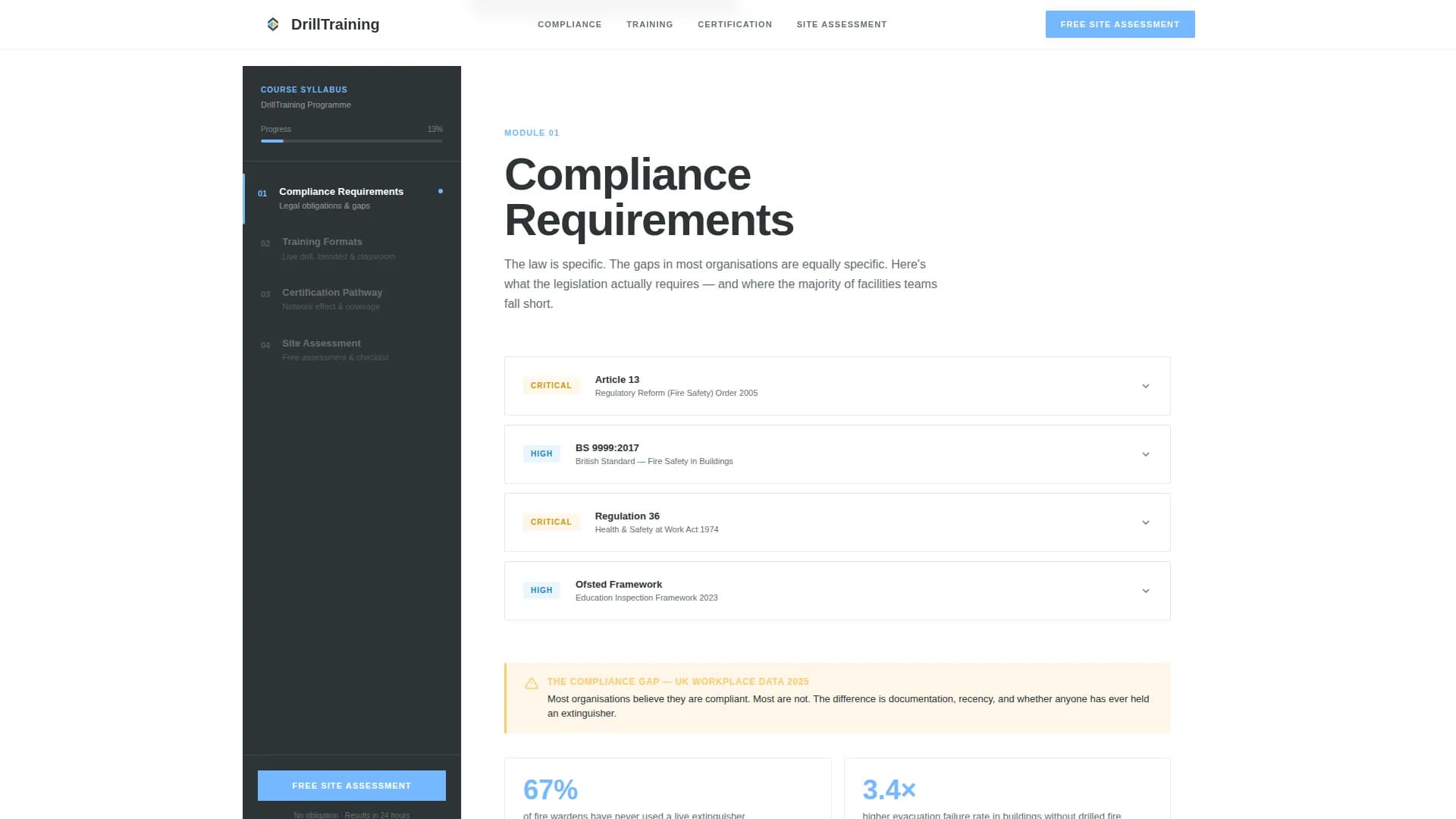 Resilience - Safety Training Landing page Template