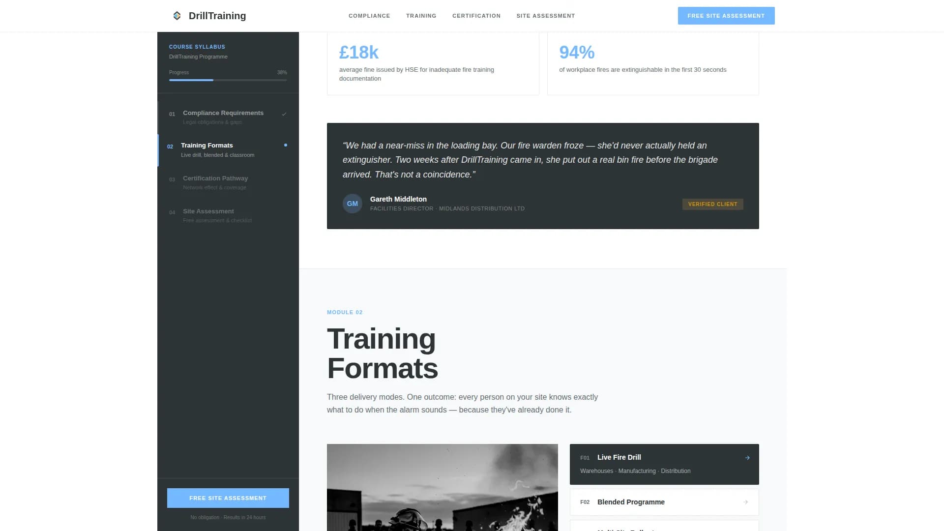 Resilience - Safety Training Landing page Template