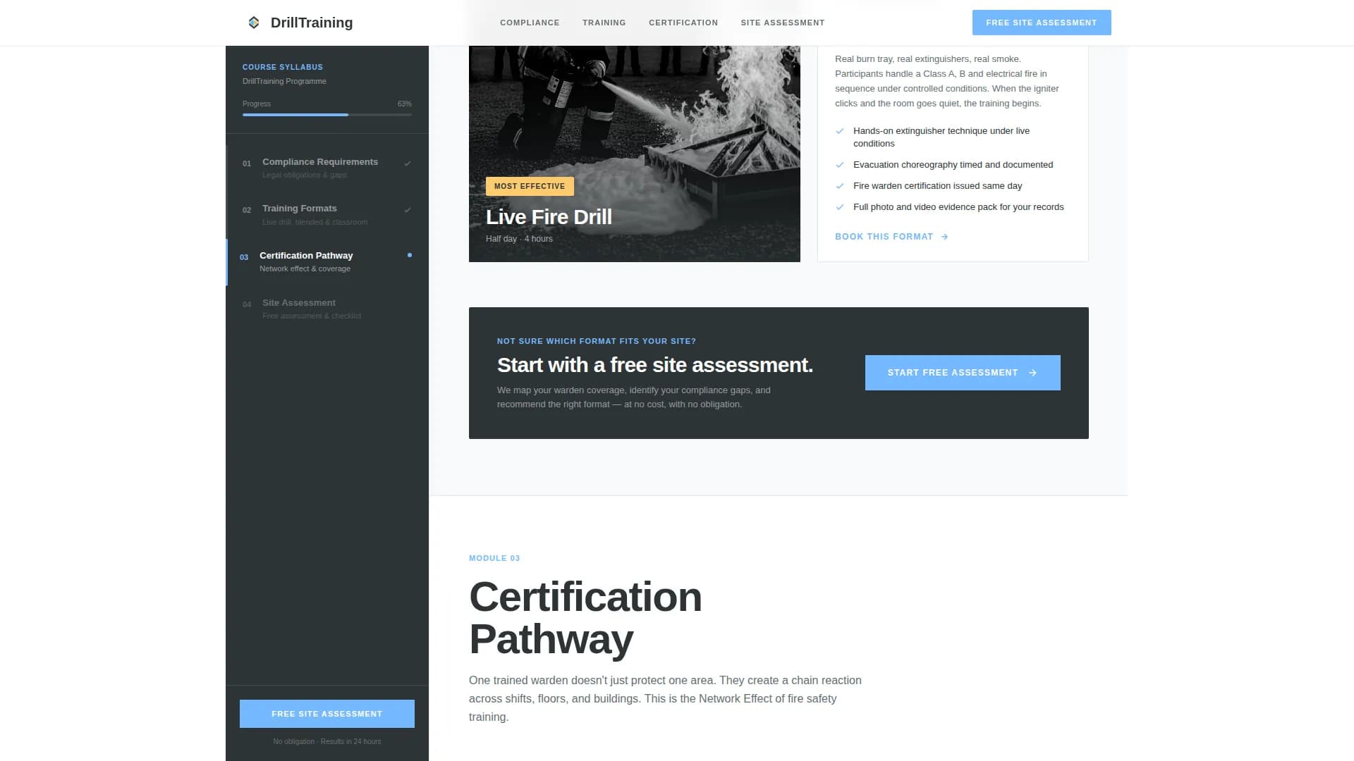 Resilience - Safety Training Landing page Template
