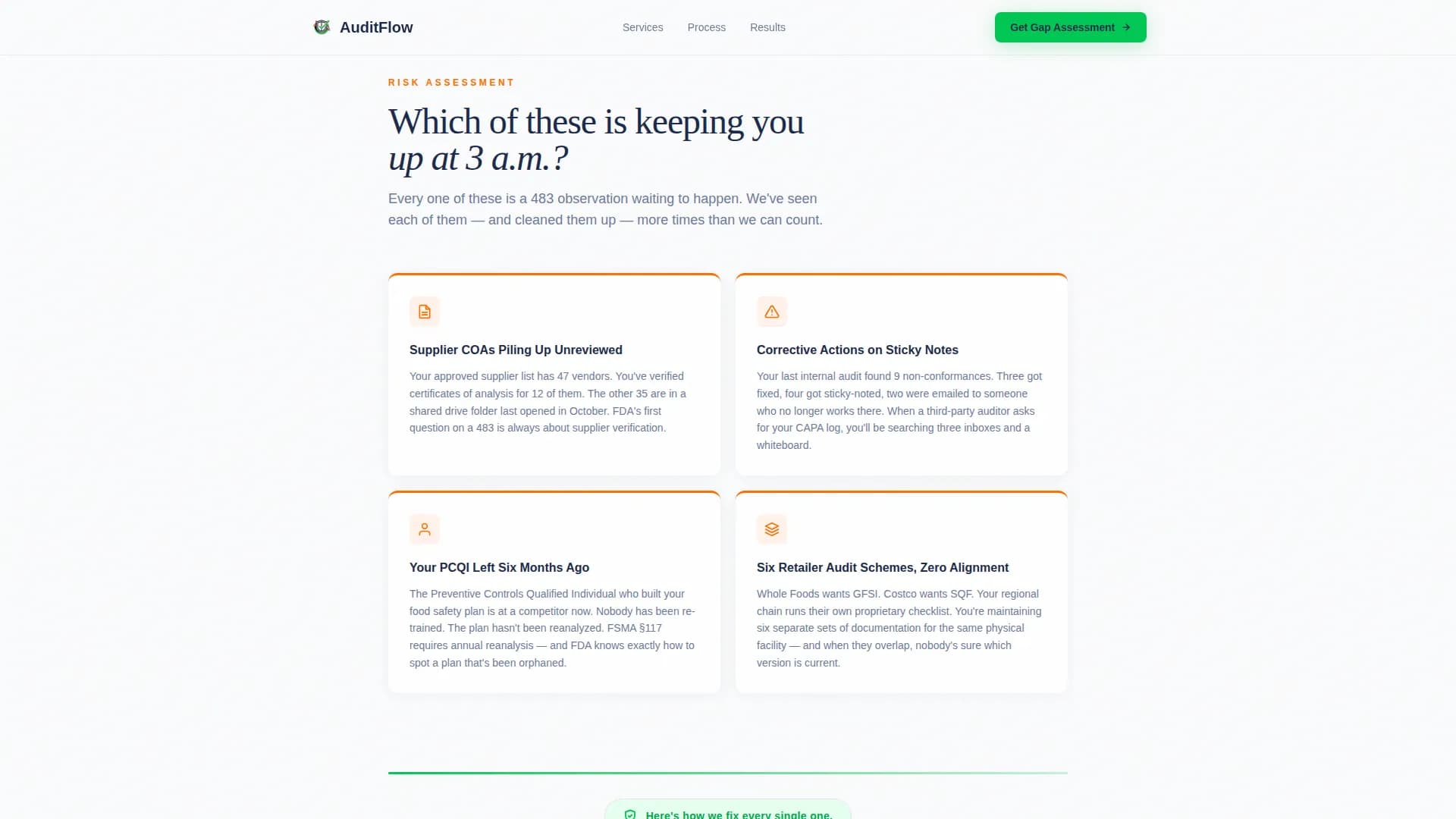 Safety - Compliance Consulting Landing page Template