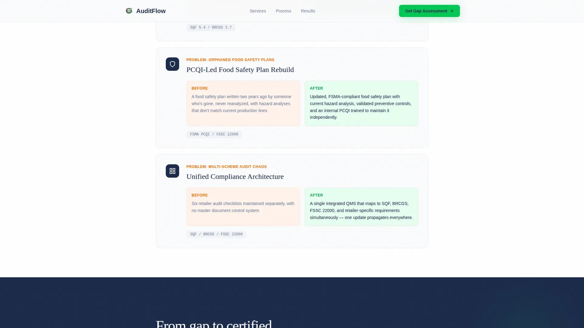 Safety - Compliance Consulting Landing page Template