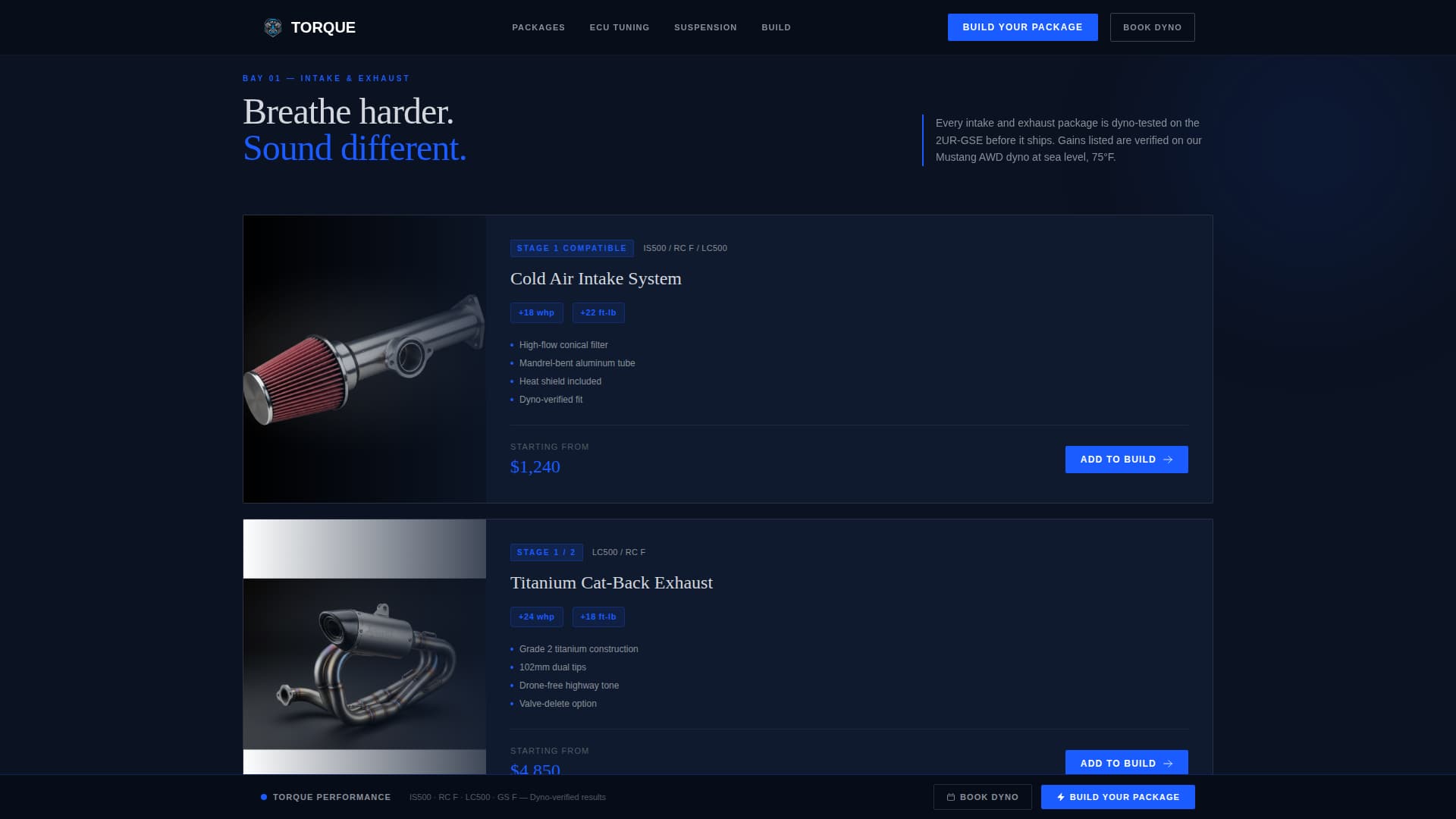 Torque - Highperformance Lexus Landing Page Template