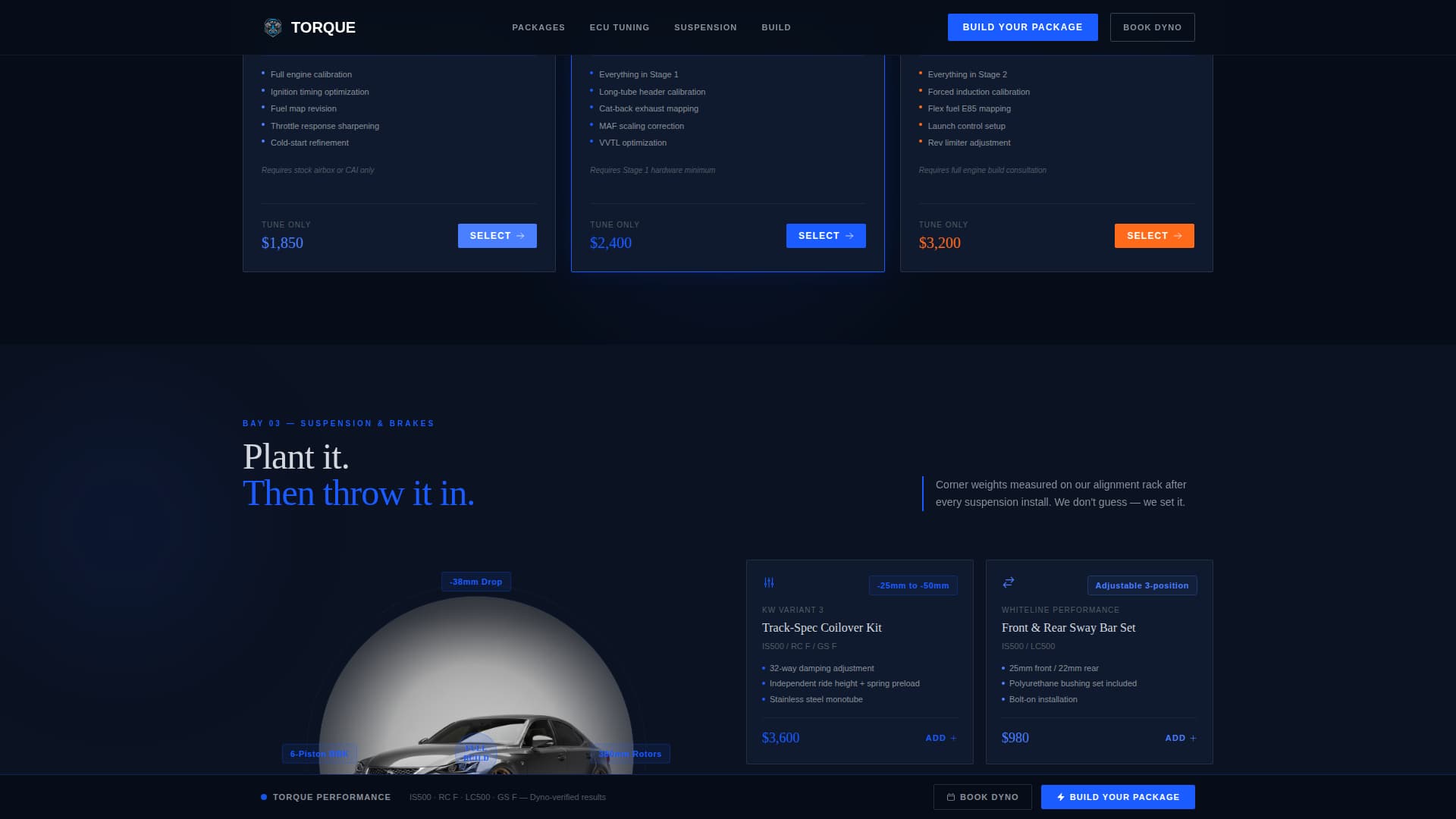 Torque - Highperformance Lexus Landing Page Template