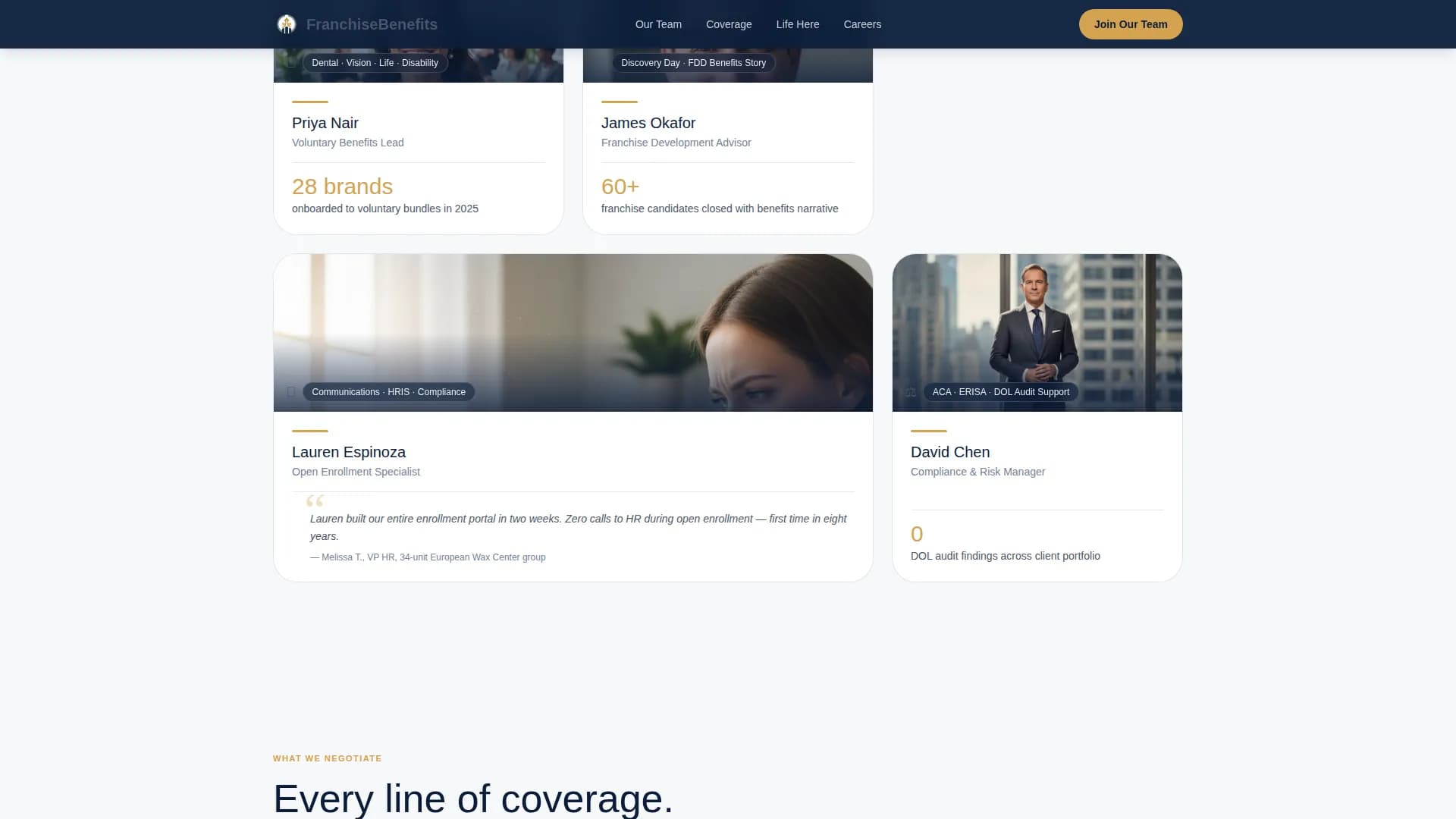 Depth - Benefits Consulting Landing page Template
