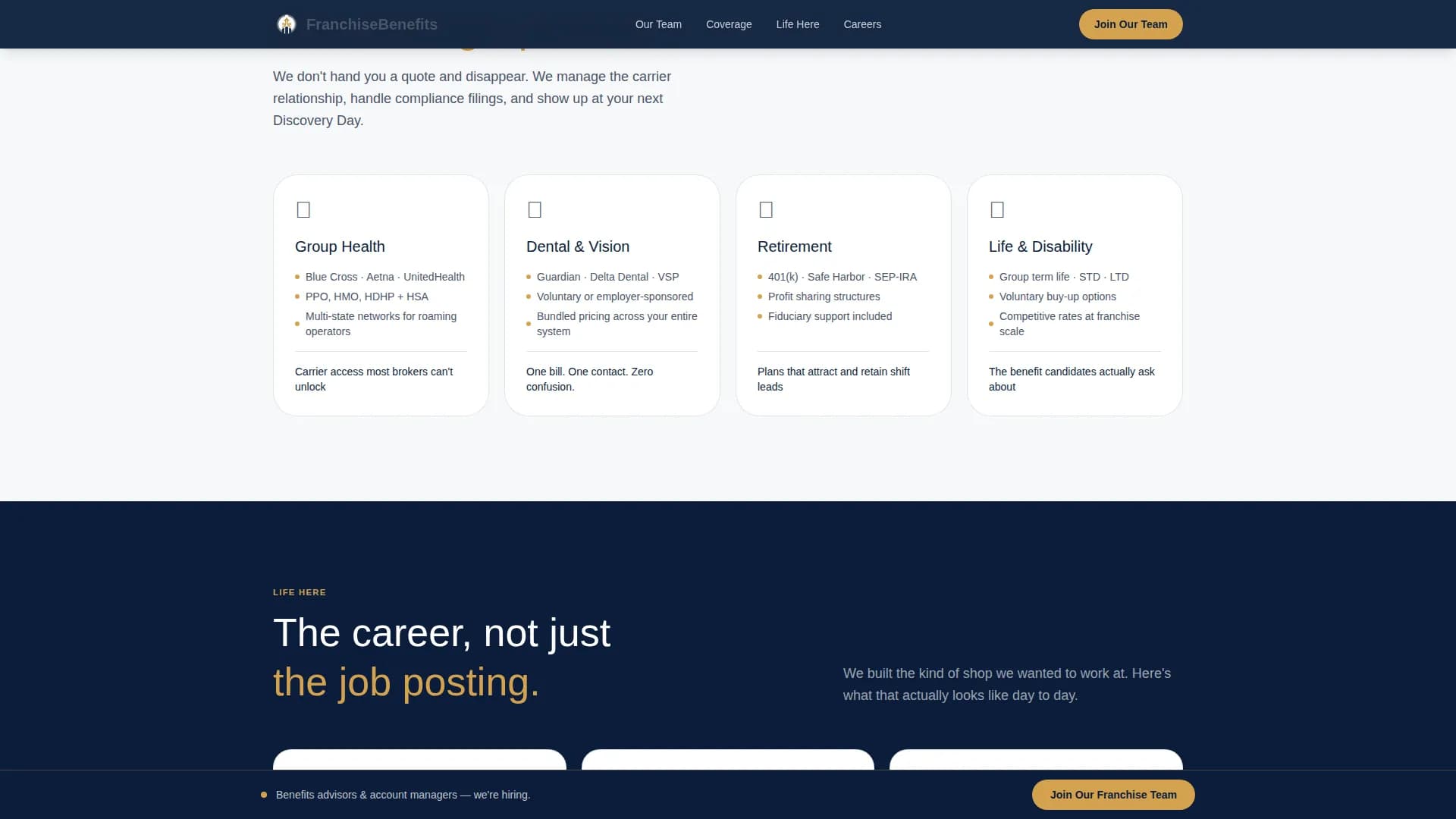 Depth - Benefits Consulting Landing page Template