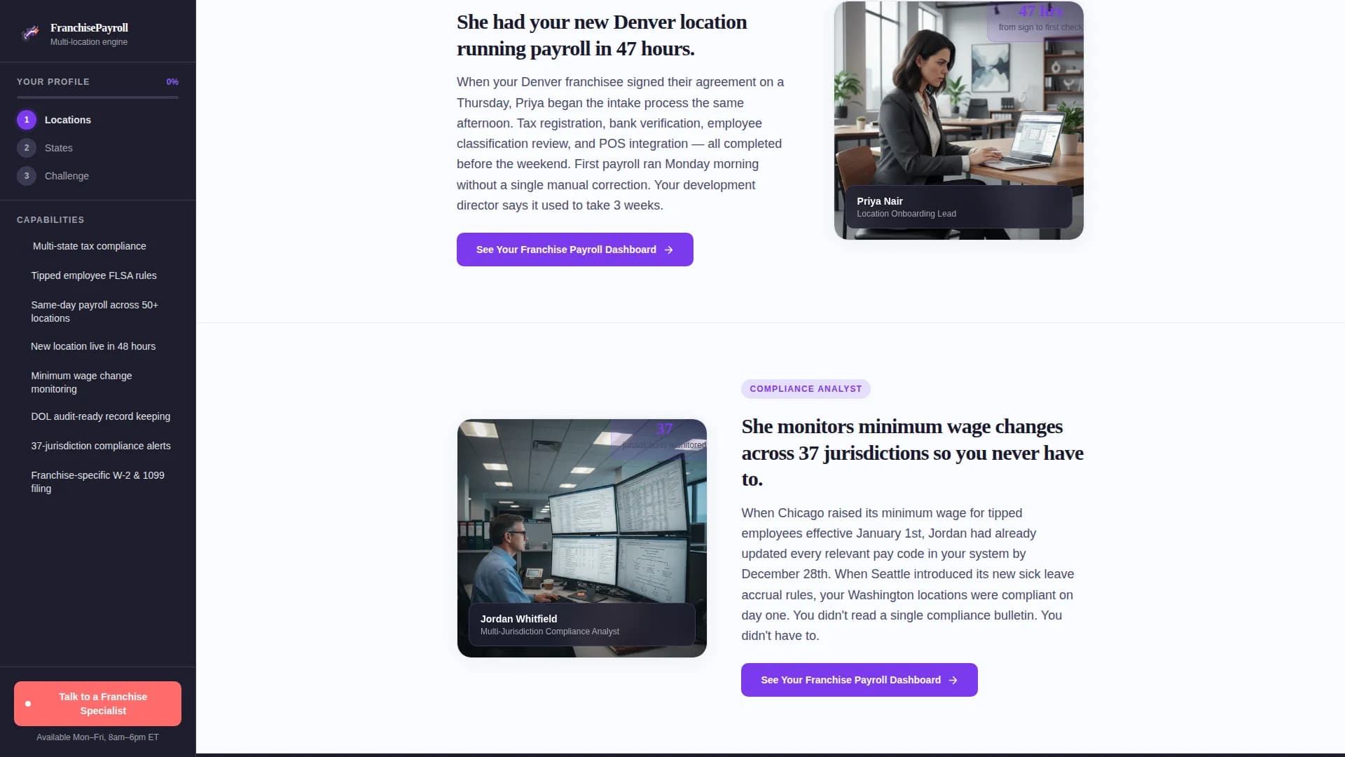 Operations - Payroll Services Landing page Template