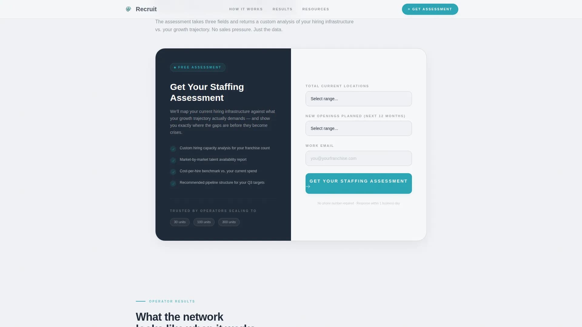 Recruit - Scalable Franchise Landing Page Template
