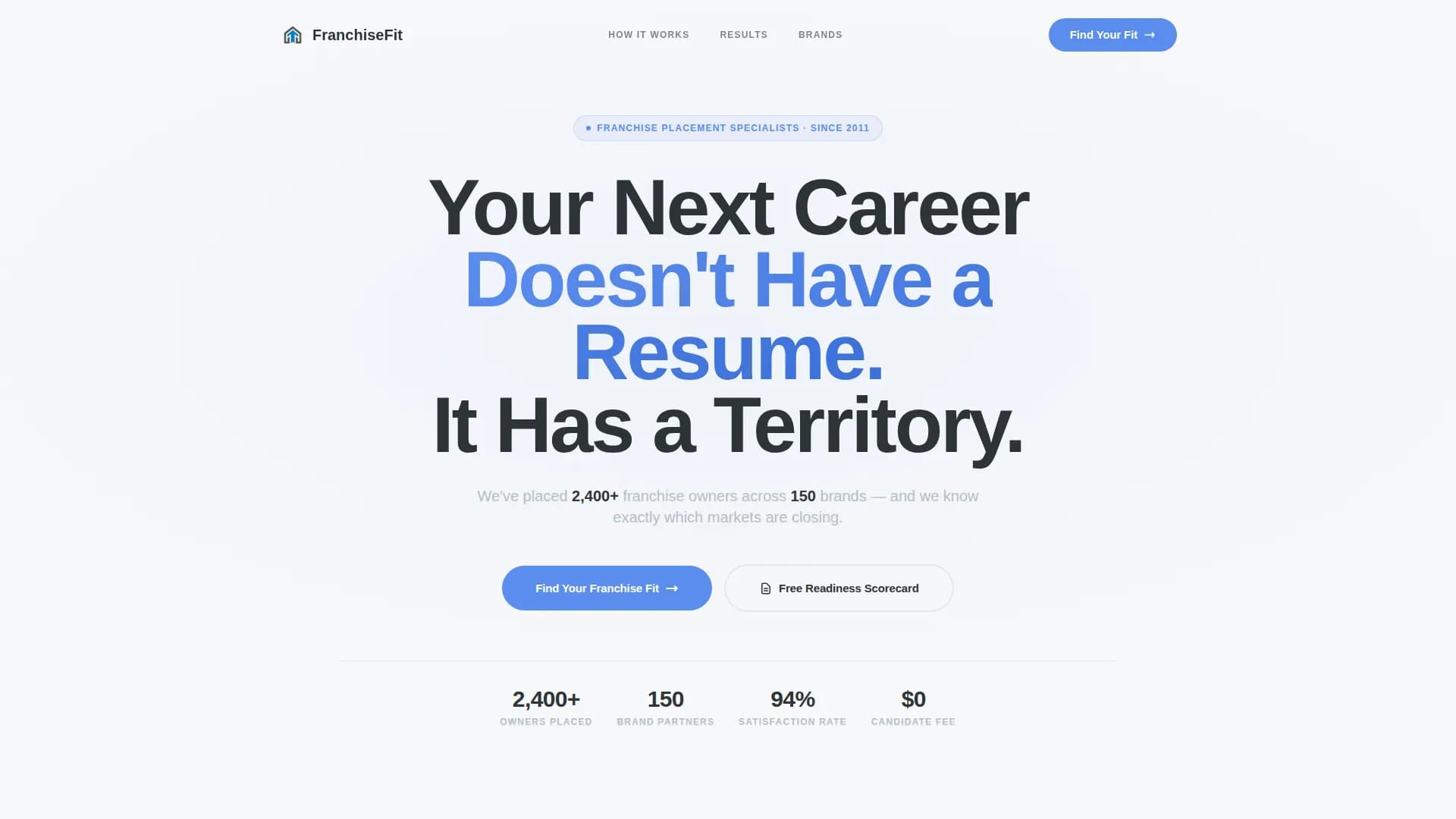 Franchisefit - Precision Recruiting Landing Page Template