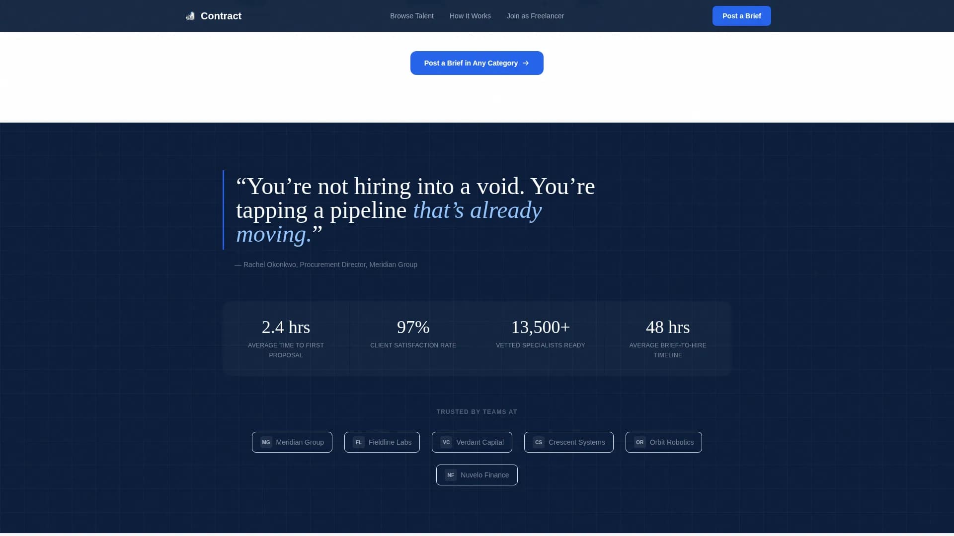 Talent - Freelance Marketplace Landing page Template