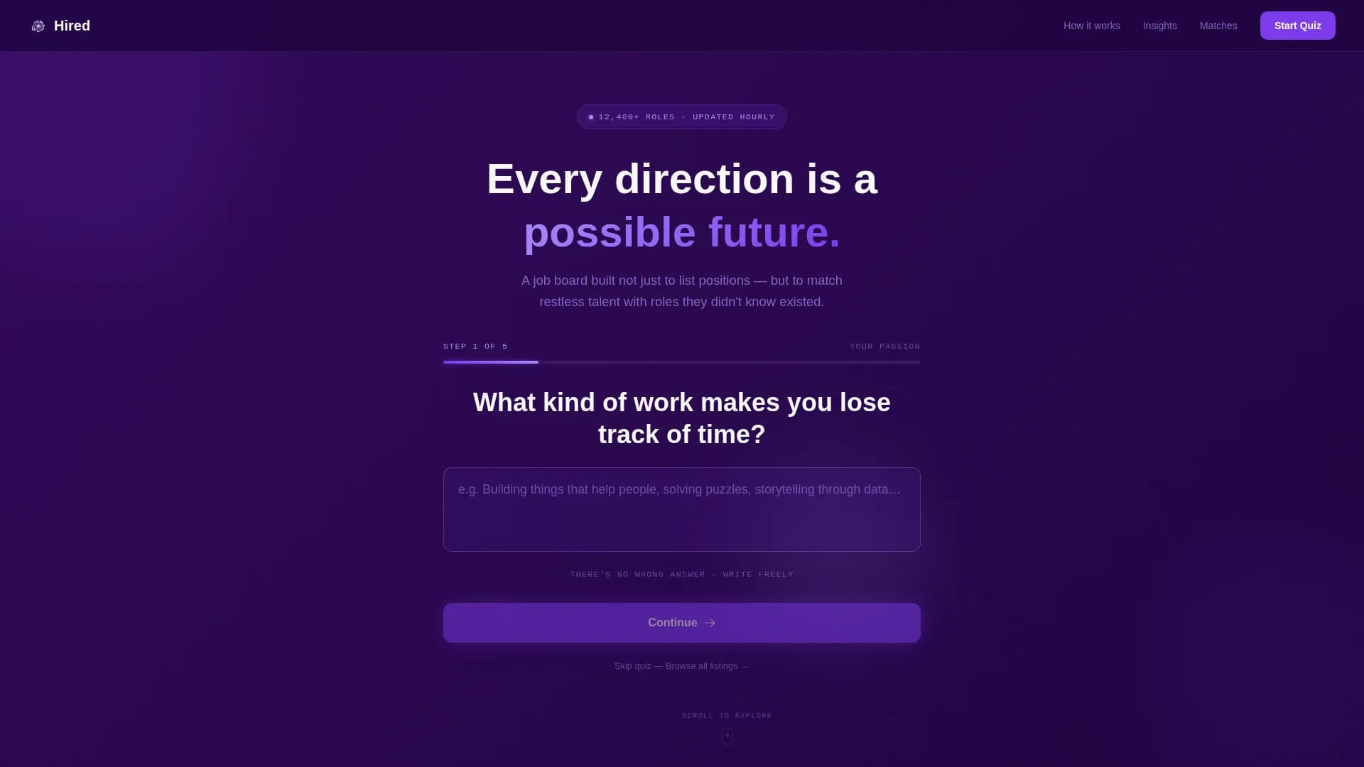 Hired - Job Board Landing page Template
