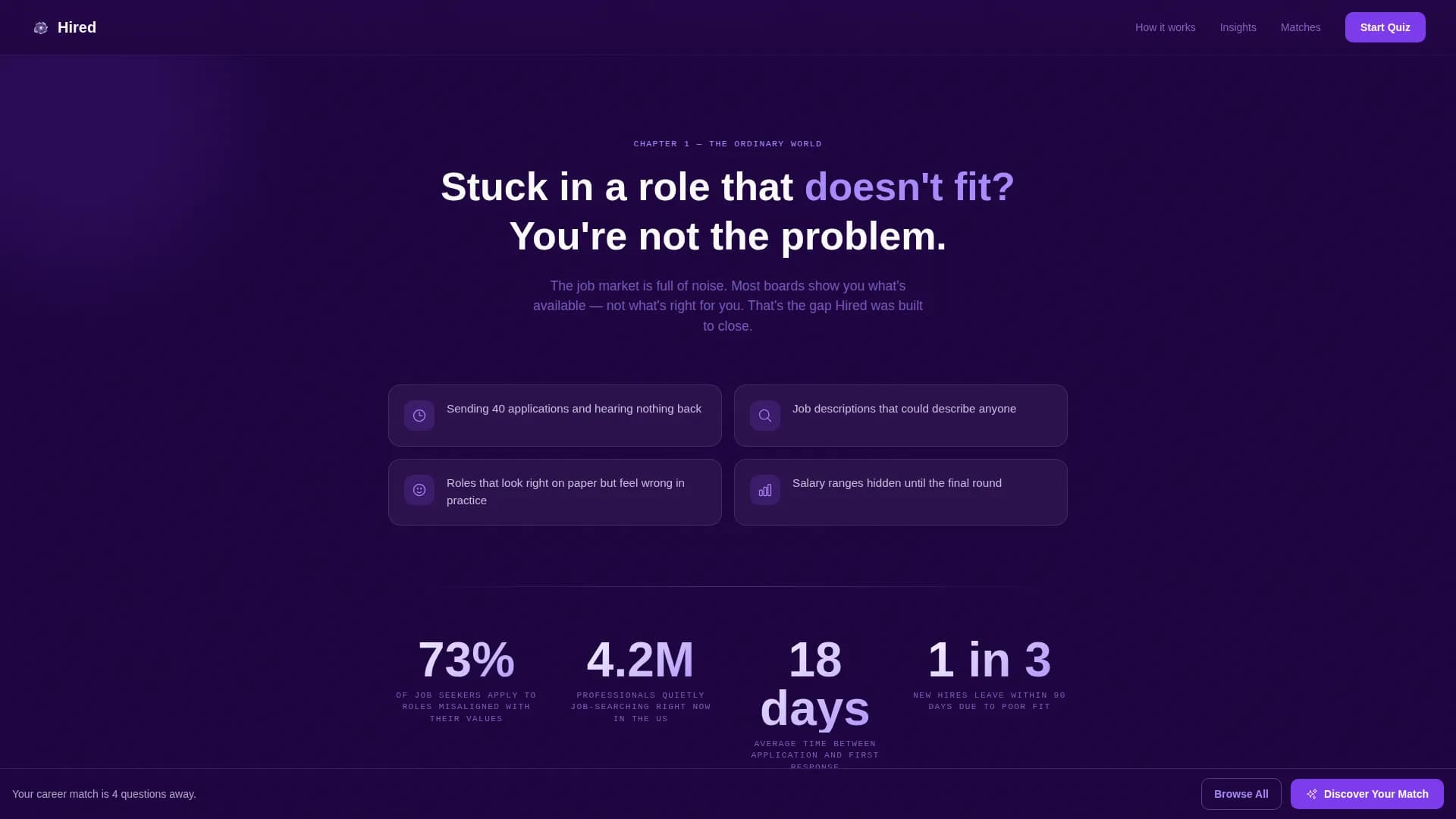 Hired - Job Board Landing page Template