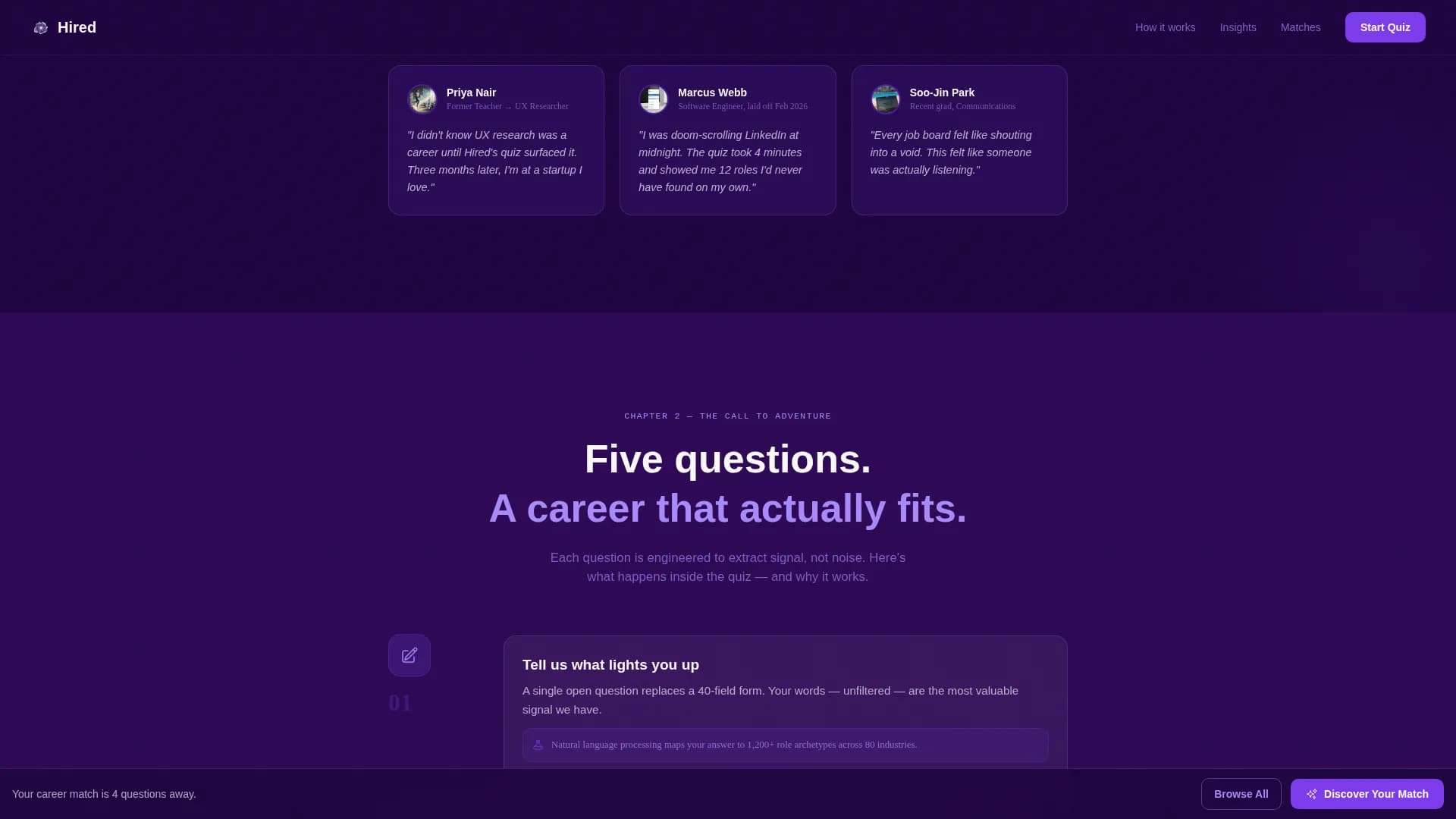 Hired - Job Board Landing page Template