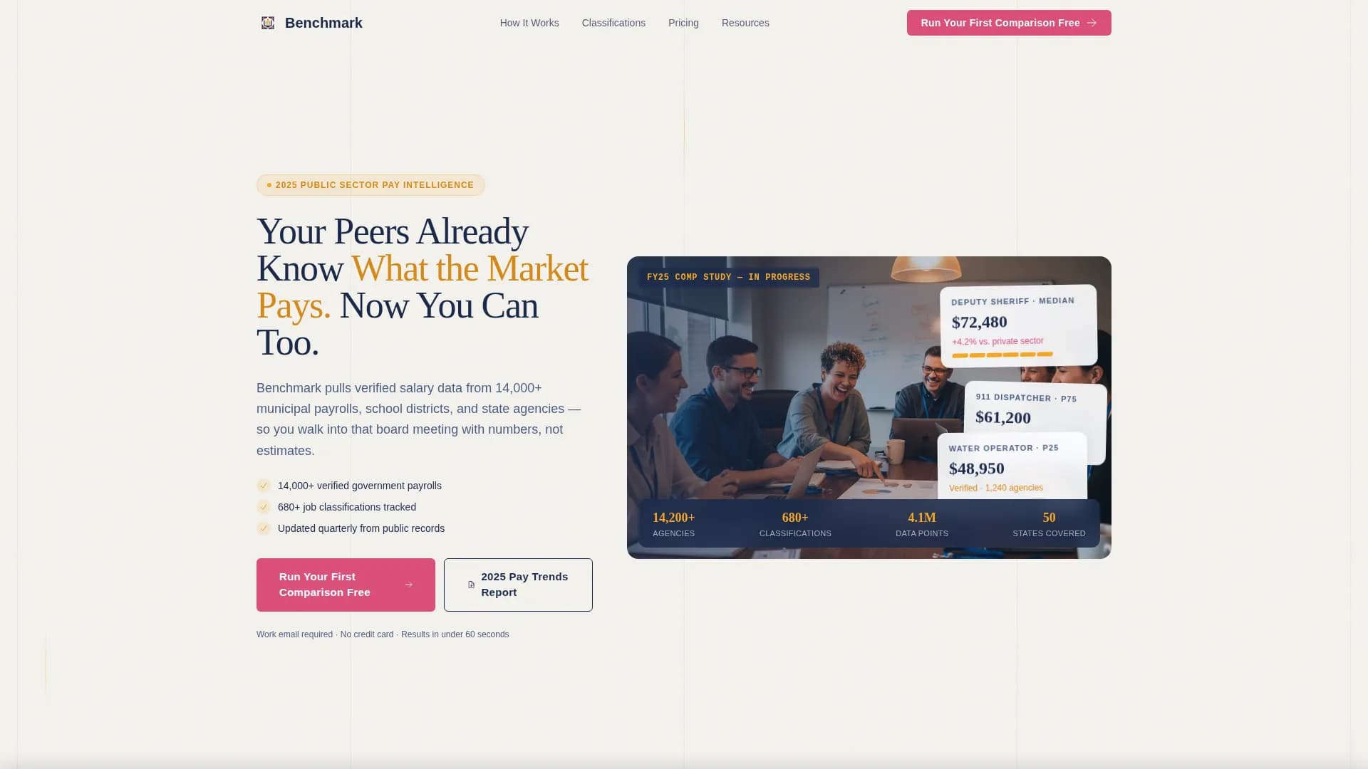 Benchmark - Public Sector Landing page Template