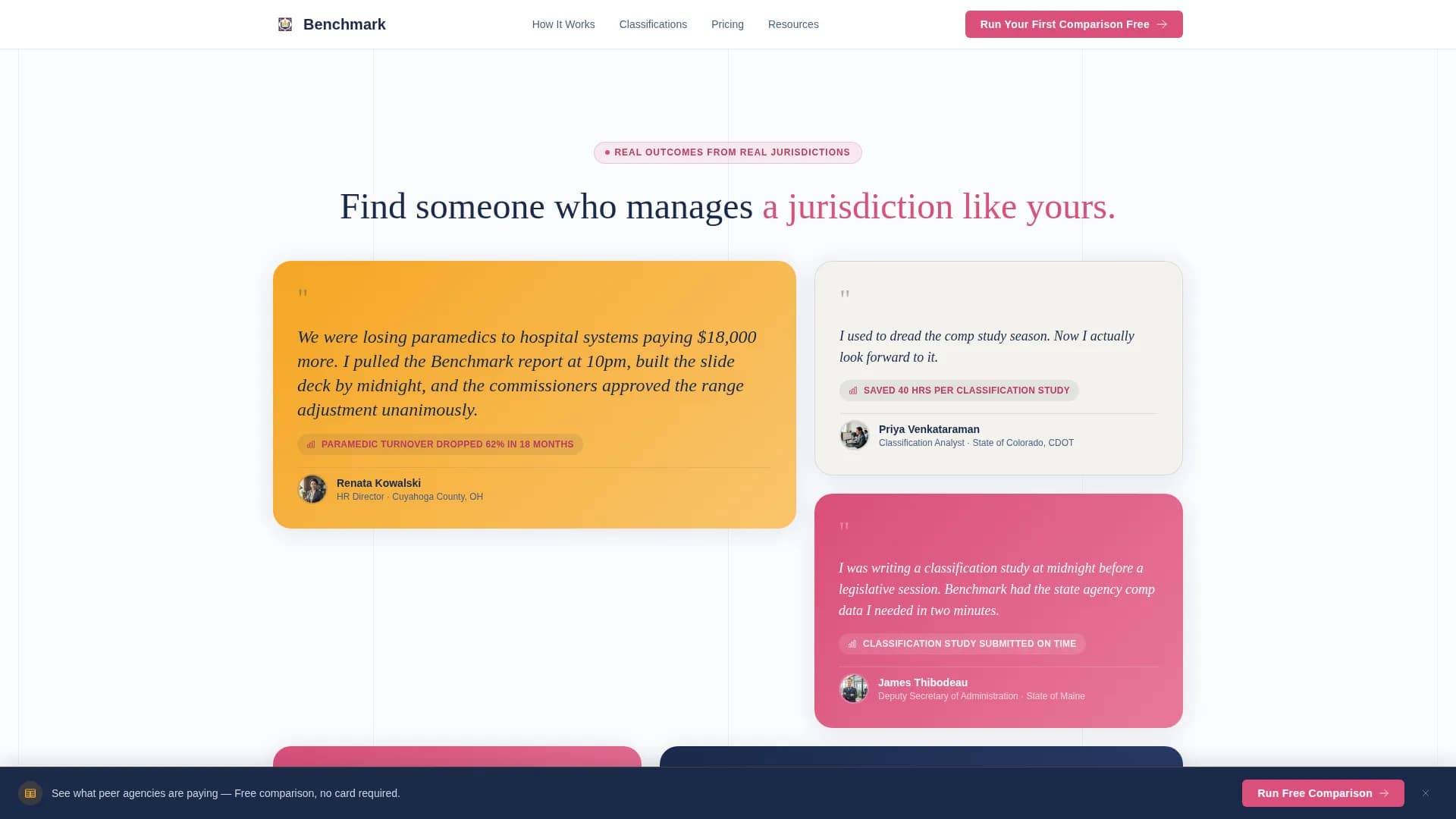 Benchmark - Public Sector Landing page Template