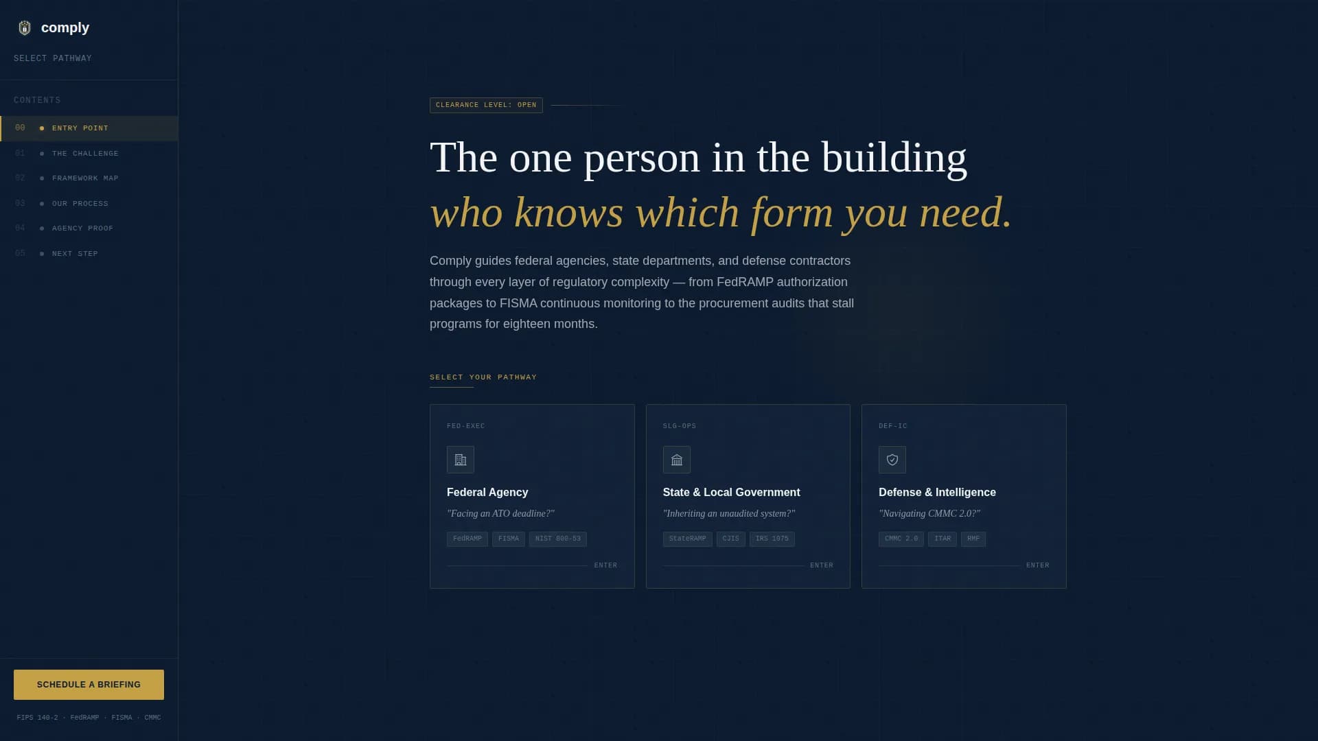 Comply - Authoritative Government Landing Page Template