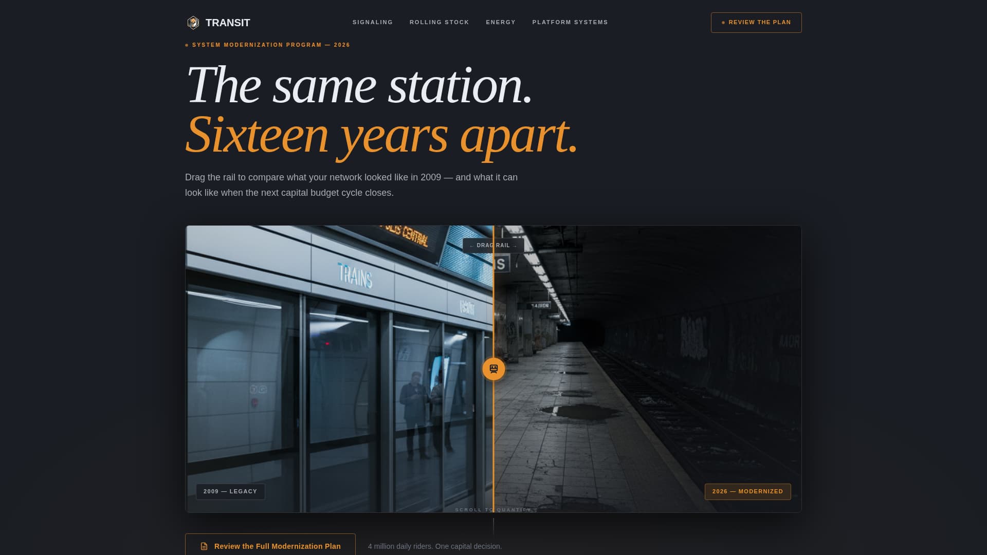 Transit - Precision Metro Landing Page Template
