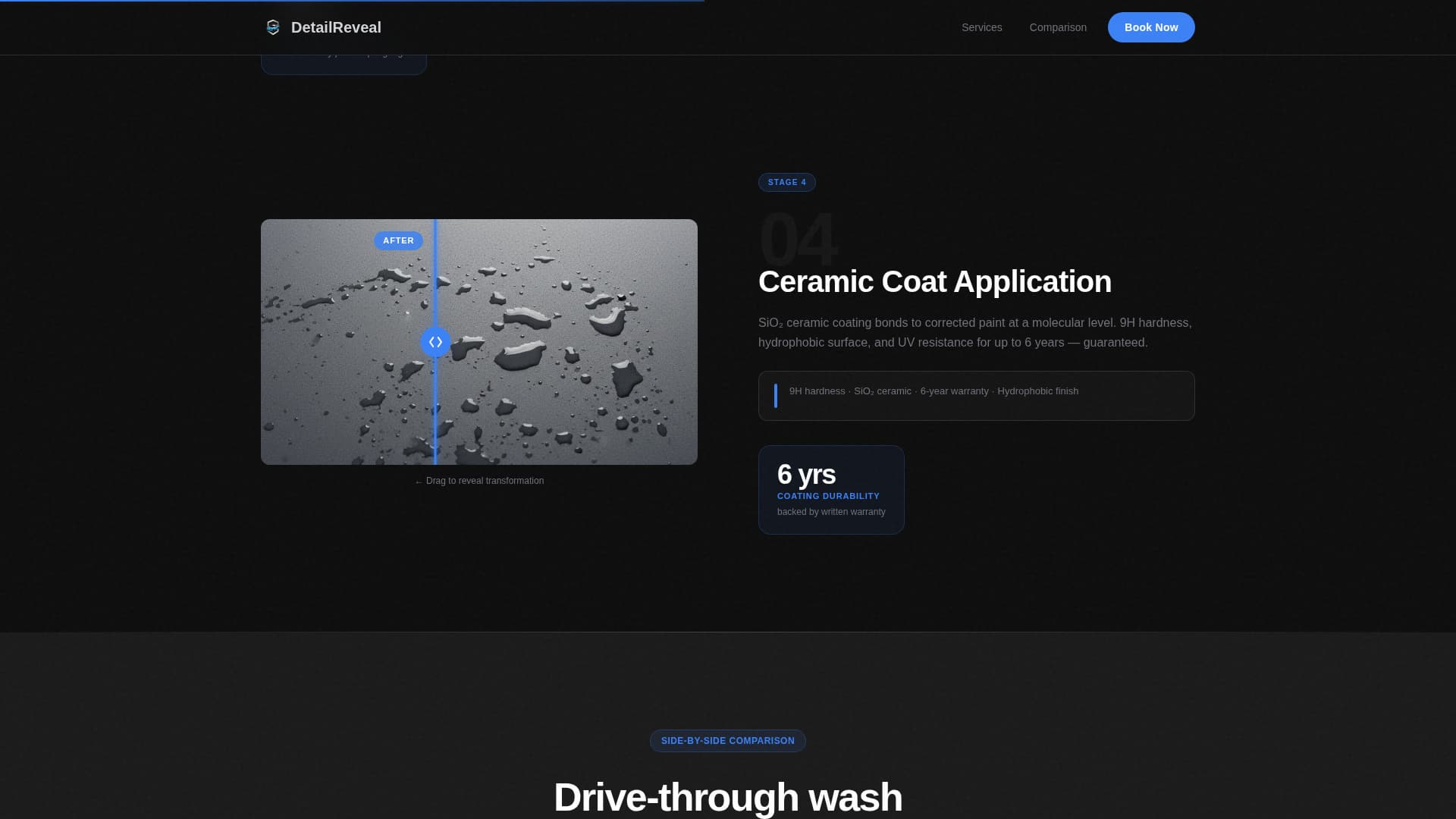 Detailreveal - Precision Detailing Landing Page Template