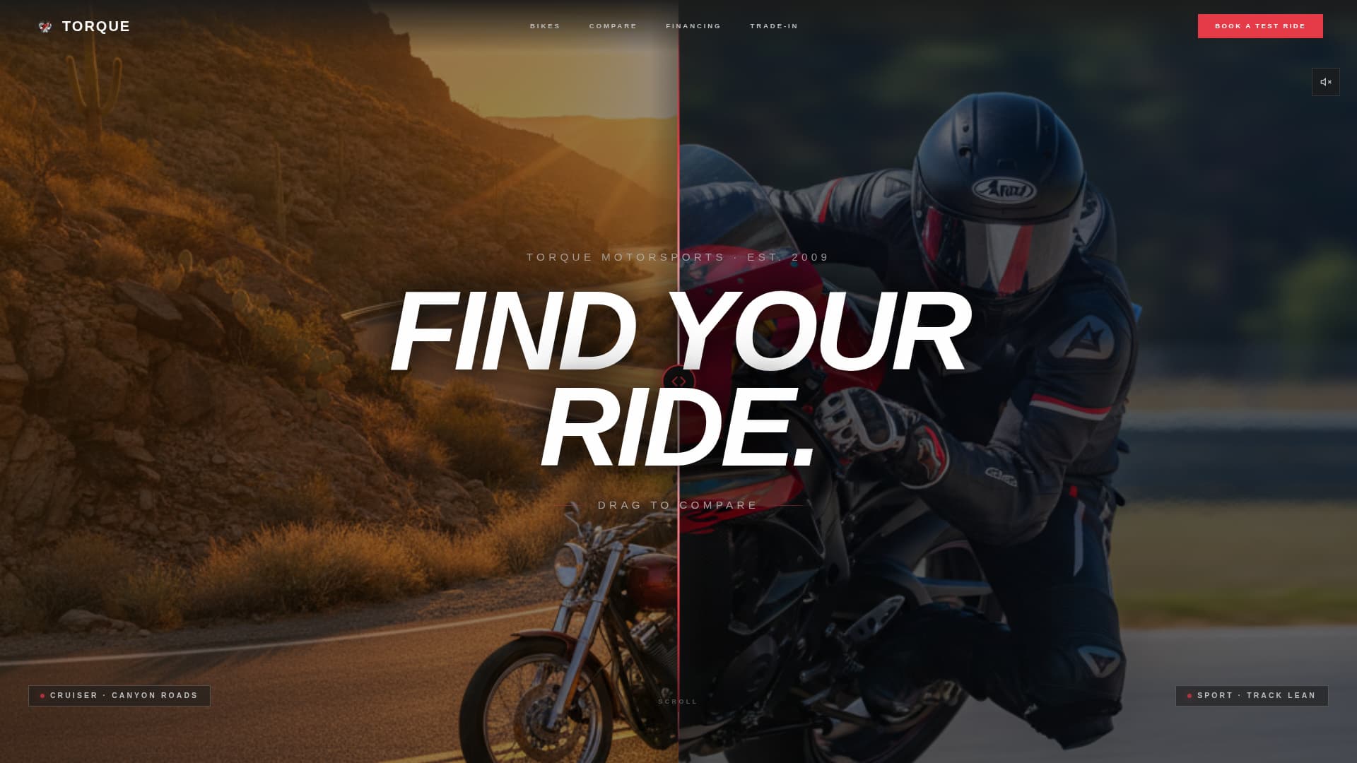 Torque - Highvoltage Motorcycle Landing Page Template
